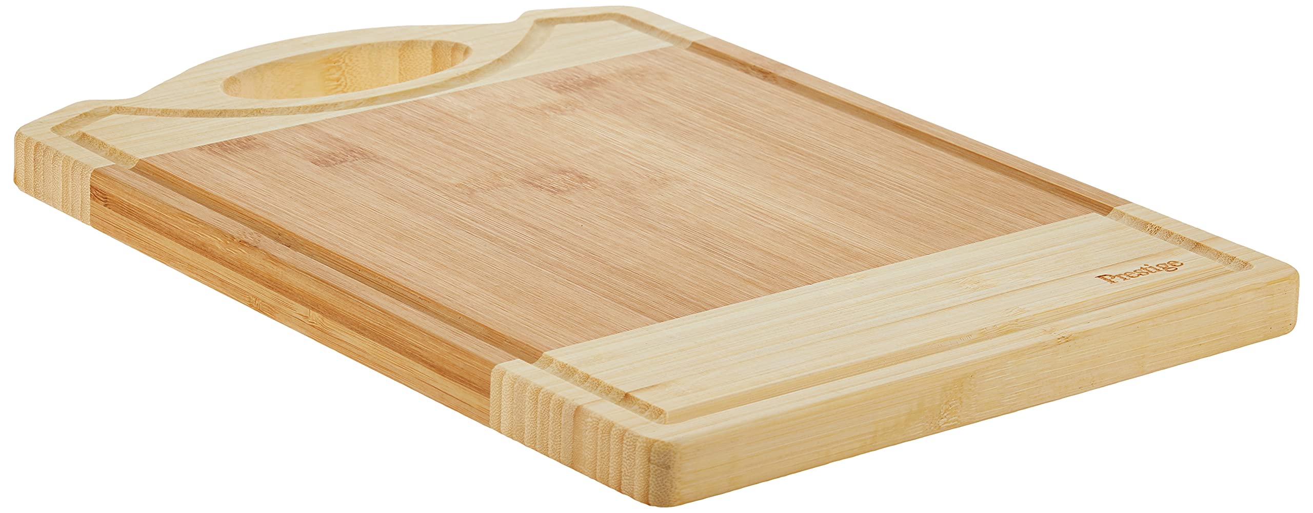 Prestige Bamboo Cutting Board – Large Natural Brown Chopping Board for Kitchen, Fruits, Vegetables & Cheese – Eco-Friendly | Brown - PR42451
