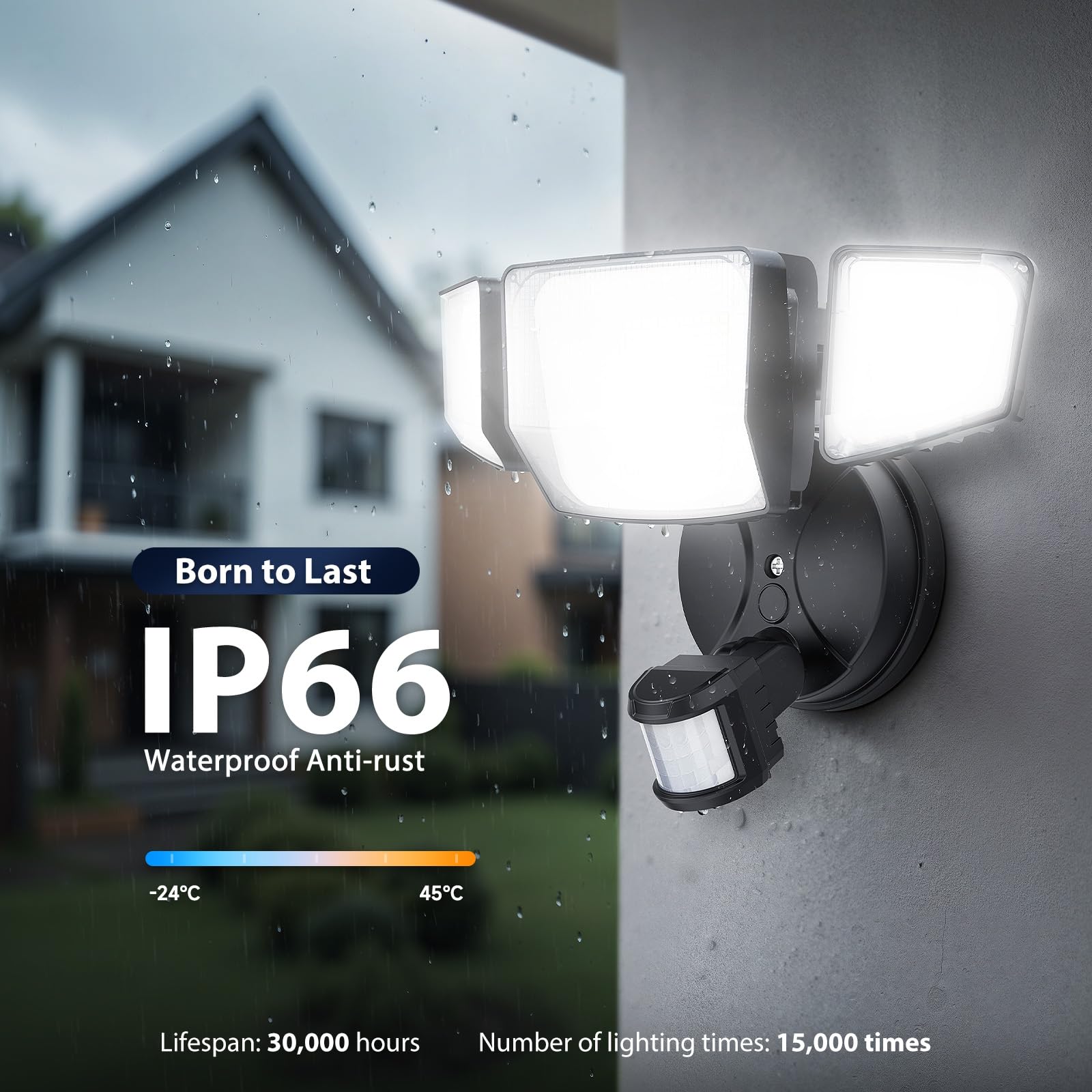 Onforu 64W Projecteur LED extérieur avec détecteur de mouvement