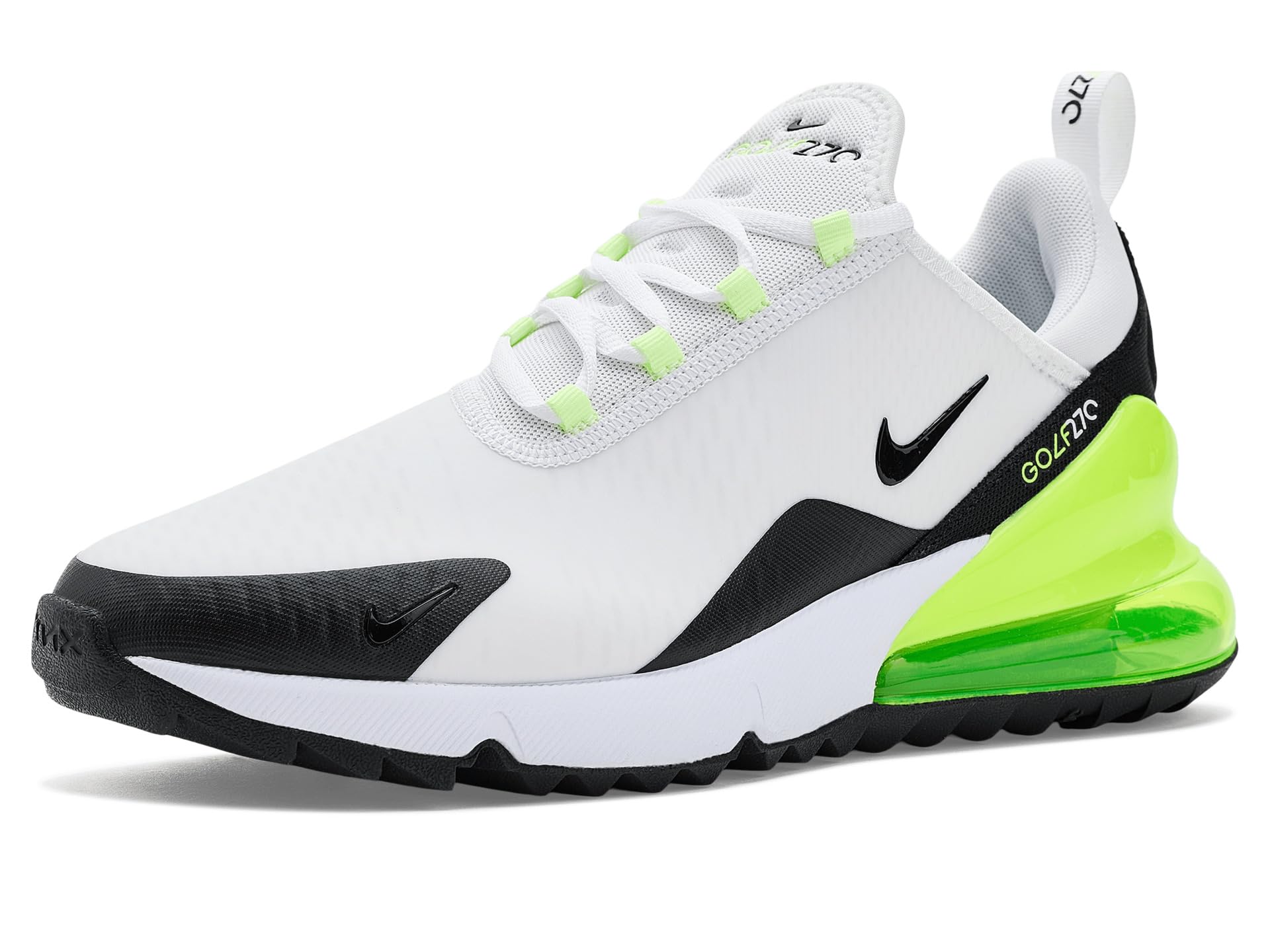 Nike Air Max 270 G Golf Shoe (White/Volt/Barely Volt/Black)