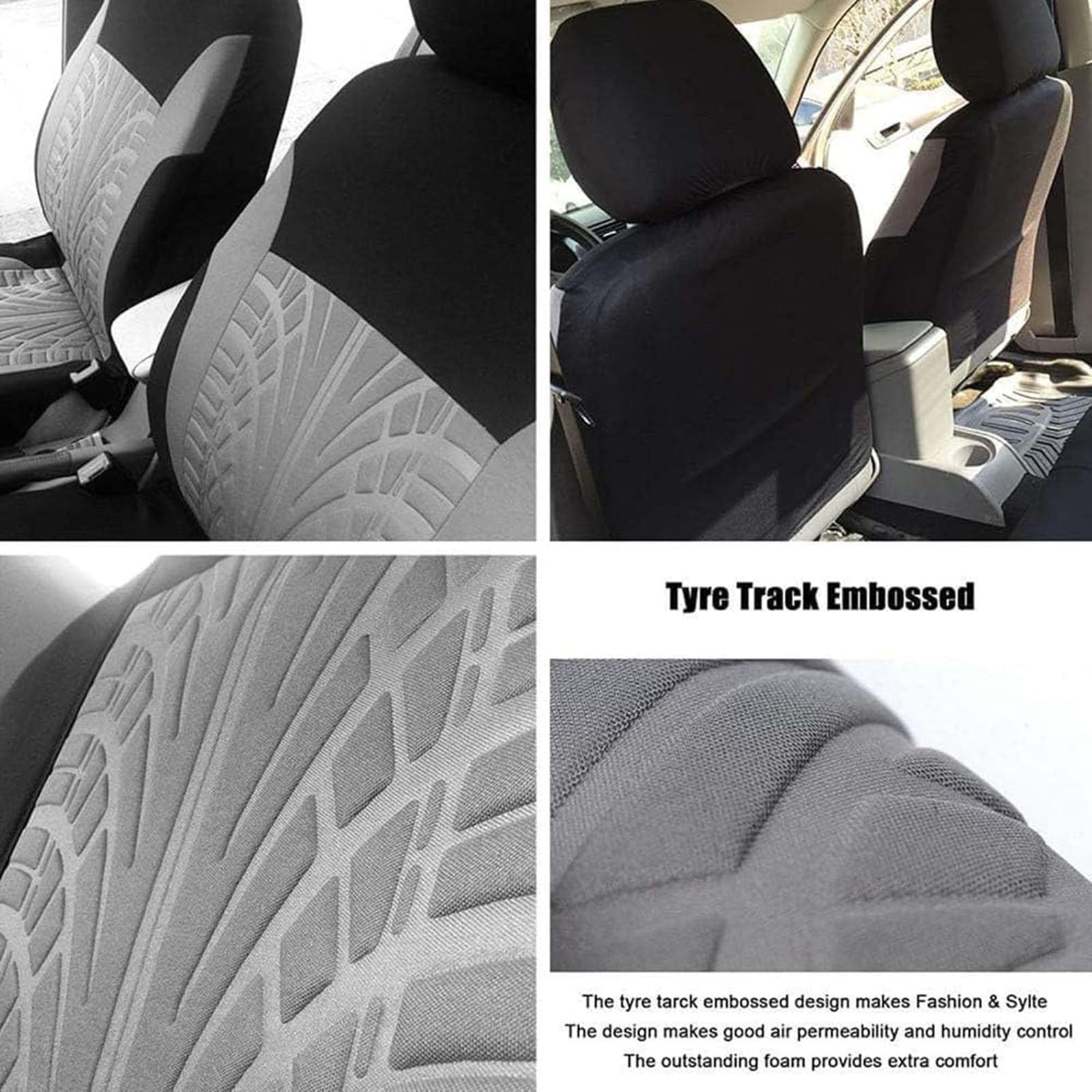 Housse de Siege Avant Voiture pour Dacia Bigster Full Hybrid 155 2024-2026,Couvre Siege 3D Gaufre Respirant Tissu Polyester Coussin Protection Auto,B