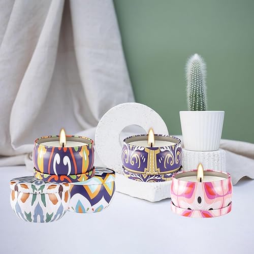 Miniatura 6 de Paquete de 16 velas perfumadas de regalo para mujer, velas de aromaterapia, vela de lata de cera de soja de 2.5 onzas, regalo ideal para decoración