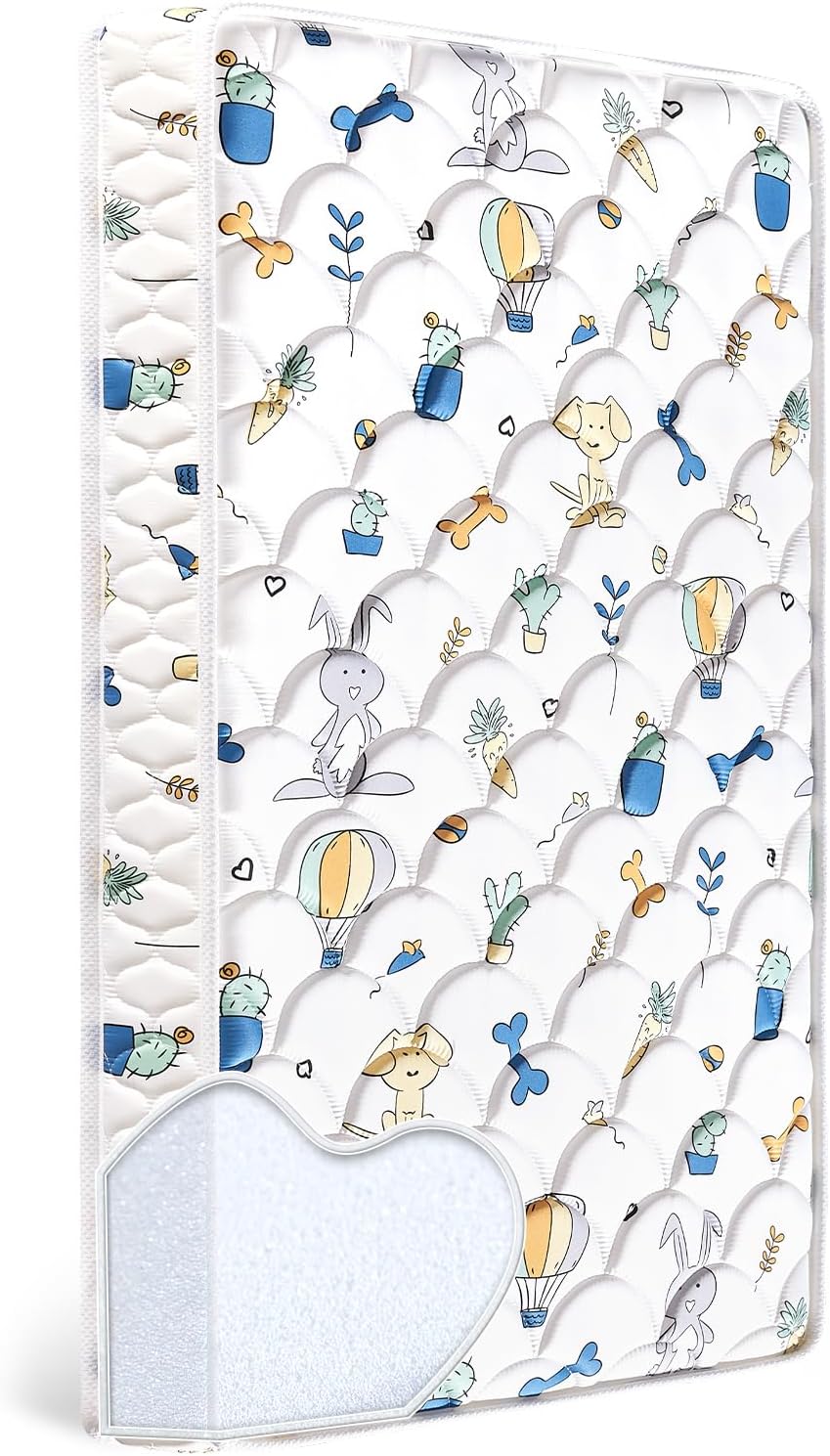 Letmxiu Premium 5" Crib Mattress and Toddler Mattress, Dual