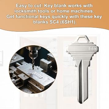 SC4 (6SH1) Blank Keys, Door Lock Replacement Parts - 10 Pca