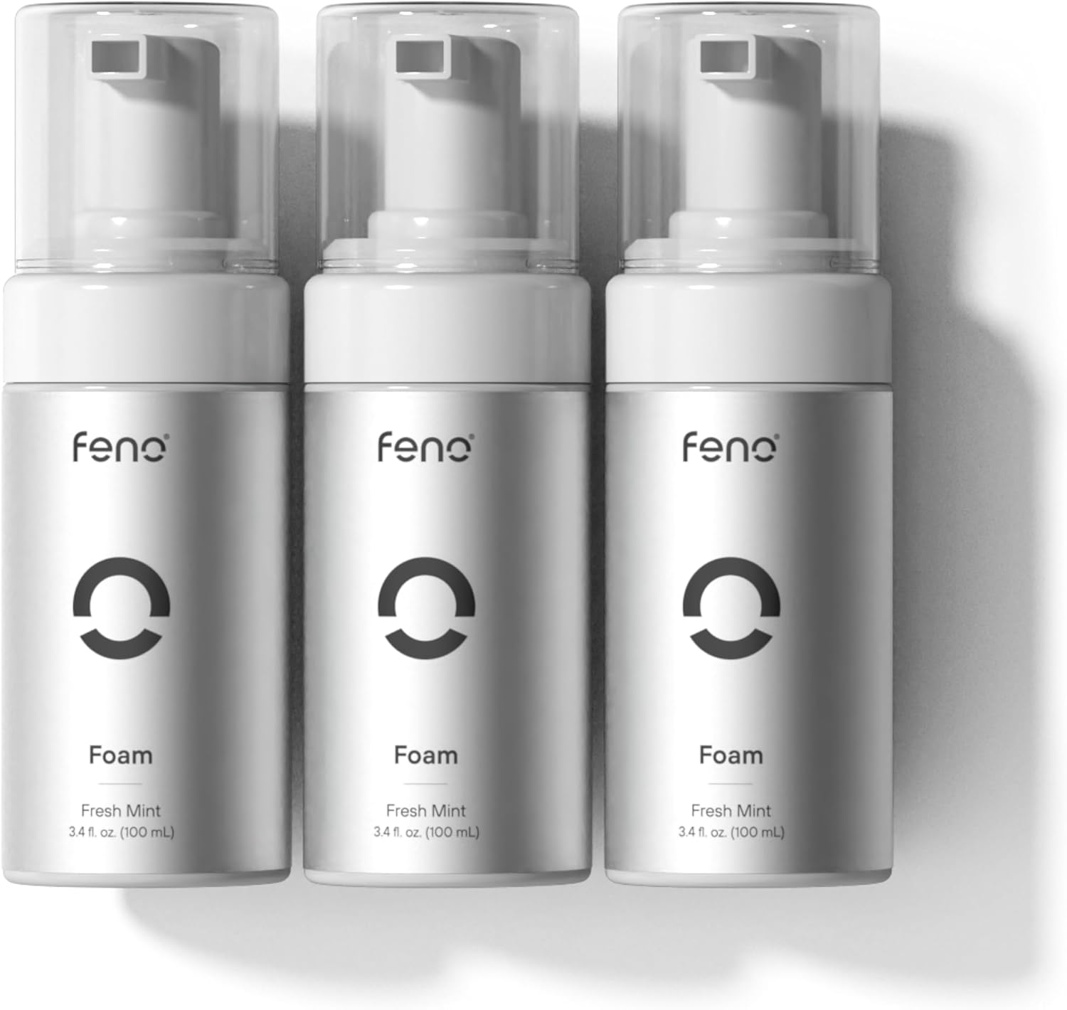 3Pcs Feno Foam Toothpaste with Xylitol & Wild Mint - Fluoride Free Toothpaste for Adults, Gentle on Enamel, Fresh Breath, Ideal for Sensitive Teeth & Travel Oral Care, 3.4 Fl oz