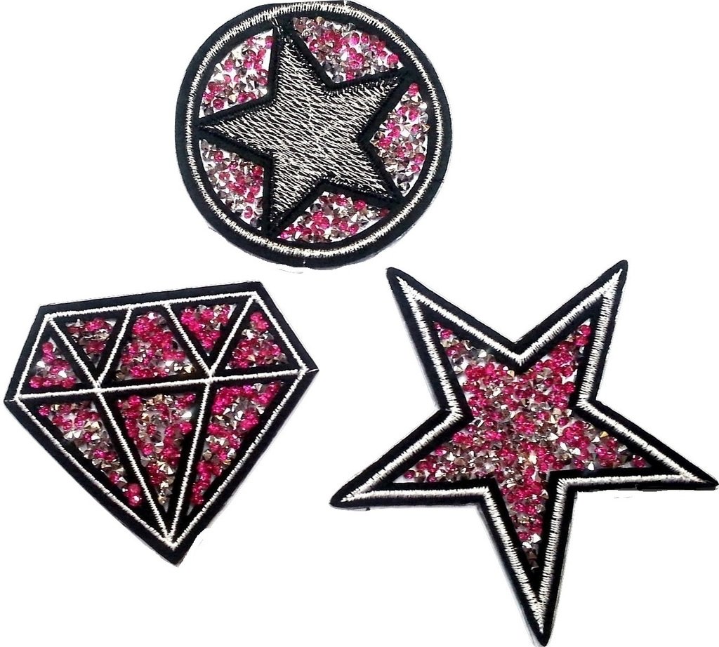 B2SEE Toppe Toppa Applique Applicazioni Strass Termoadesive Da Cucire