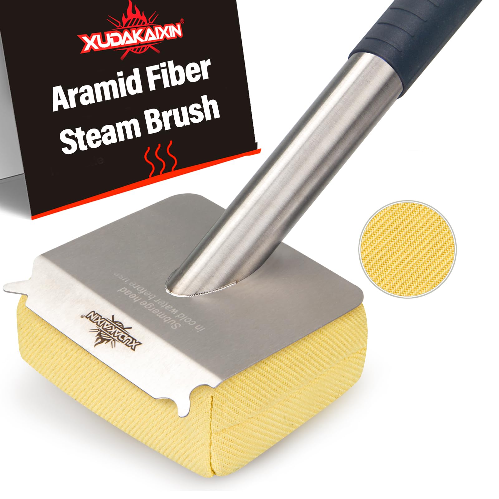 XUDAKAIXIN Spazzola per griglia senza setole, testina di pulizia sostituibile per barbecue, accessori sicuri per griglie in ghisa/porcellana/Weber a gas/carbone, spazzola per griglia per barbecue