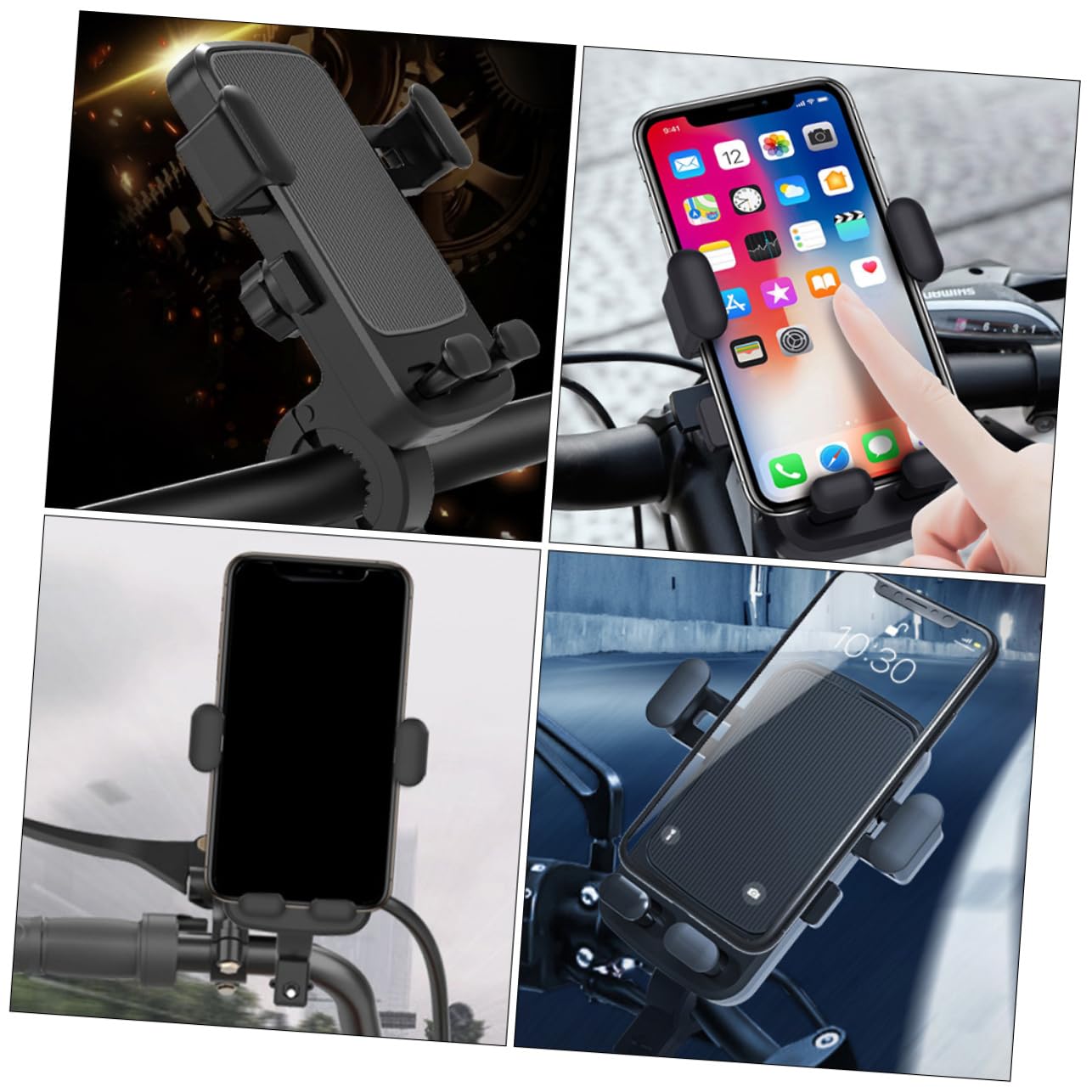 Gatuida 3pièces Support De Téléphone Vélo Monture Ajustable pour Et Trottinette Électrique Installation Facile avec Verrou Mécanique Support De Navigation pour Smartphone Compatible