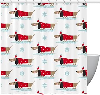 Linda cortina de ducha para perro perro perro perro perro perro perro perro perro perro perro perrito cortinas impermeable colorido divertido con tamaño estándar 66 por 72