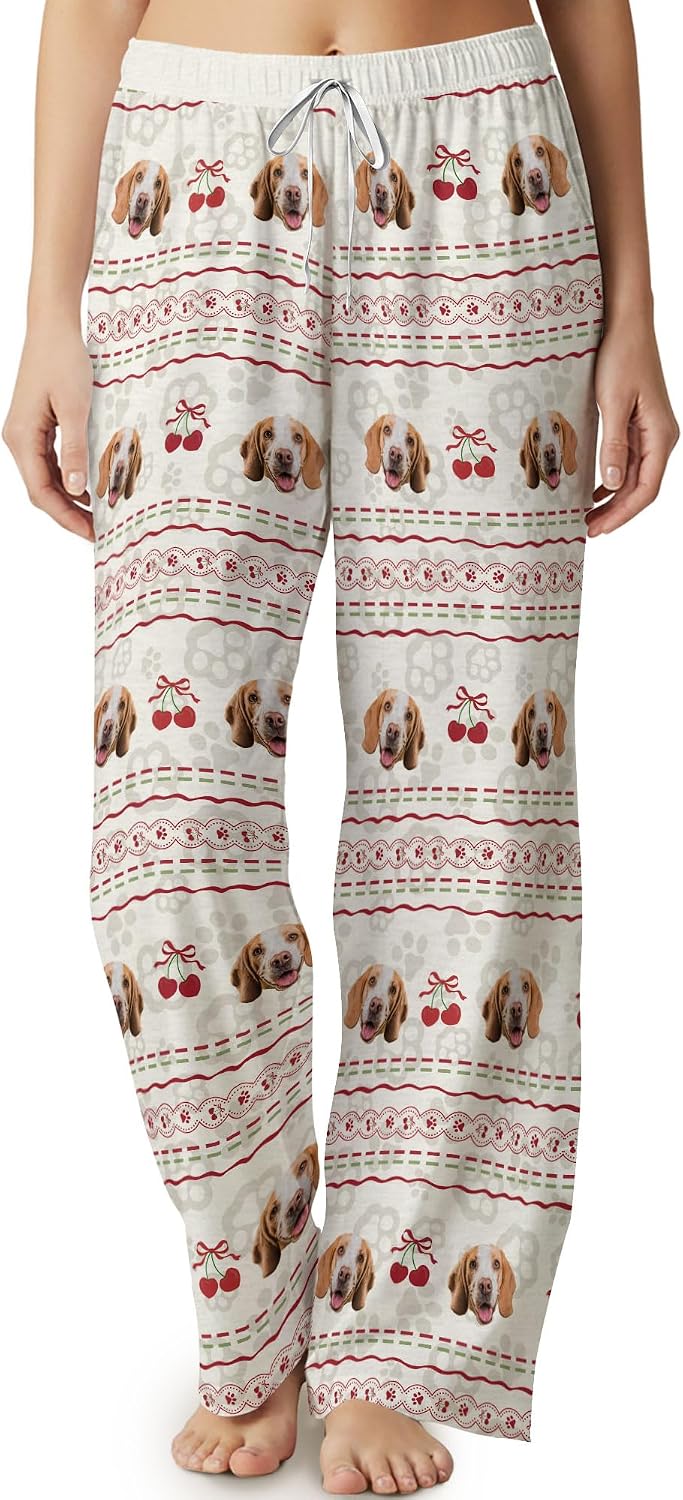 Custom Dog Face Pajamas, Personalized Dog Pajama Pants, Pajamas With Dogs Photo