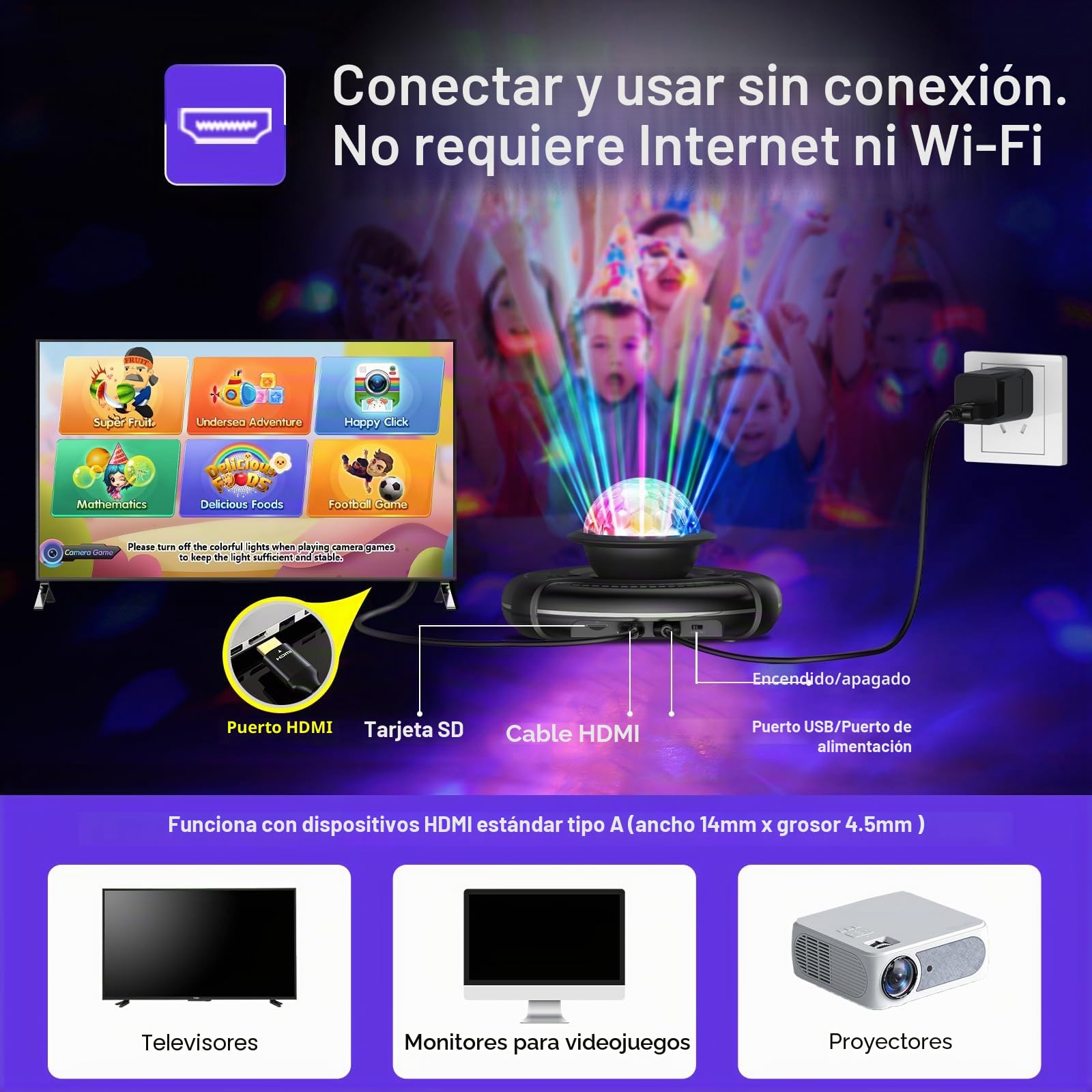 FWFX Alfombrilla de baile electrónica para TV - Almohadilla de baile inalámbrica doble/simple con cámara HD, juegos de baile familiares para niños y adultos, cumpleaños para niños y niñas