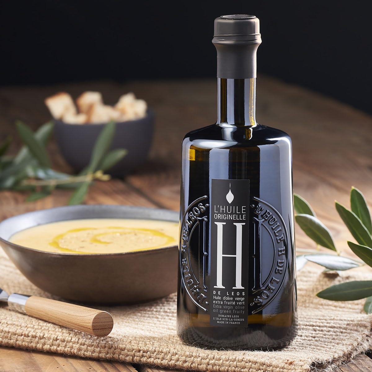LEOS - Huile d'Olive Vierge Extra - H DE LEOS - L'Originelle - Multimedaillée - 500ml - Provence - Made in France