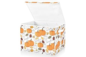 SENYA Thanksgiving Pumpkin Leaf Fall Autumn Thanksgiving Storage Boxes