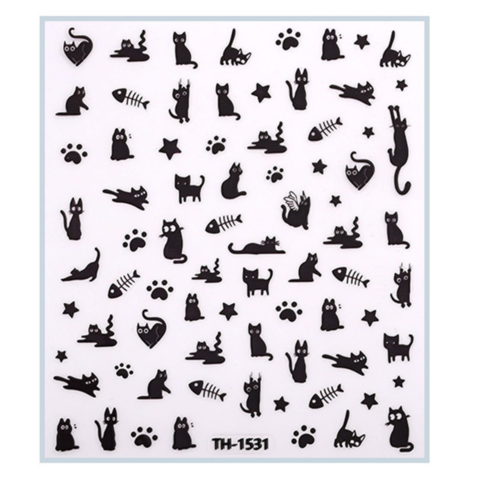 Bowknot Nails Stickers for Nails Art, 3D Cats Paws Art Stickers for Designs, Decals Decorations Bowknot