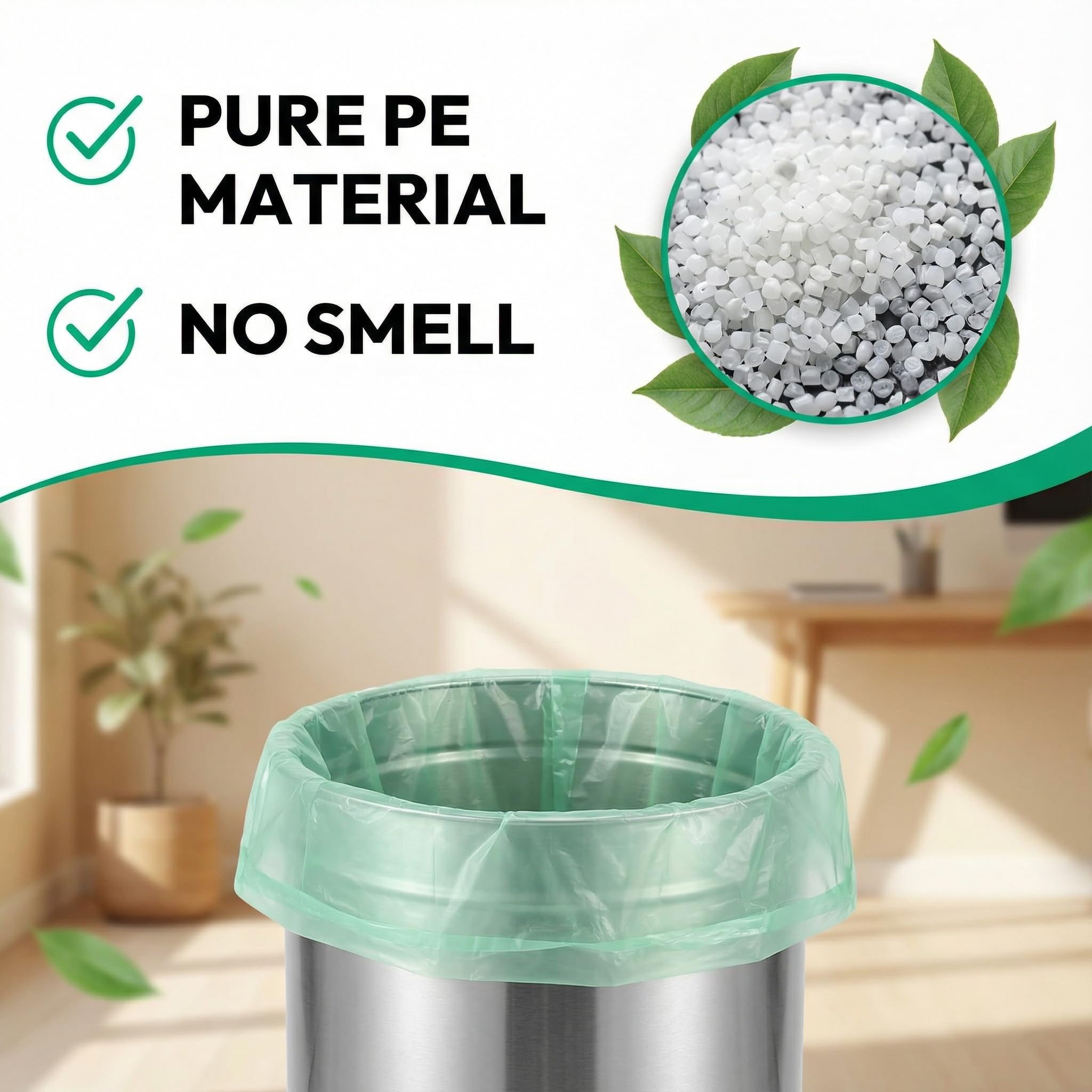 KOMABLEN 80 Sac Poubelle 30l, 4 Rouleaux Biodégradables Sac Amidon De Maïs, Résistant Sacs