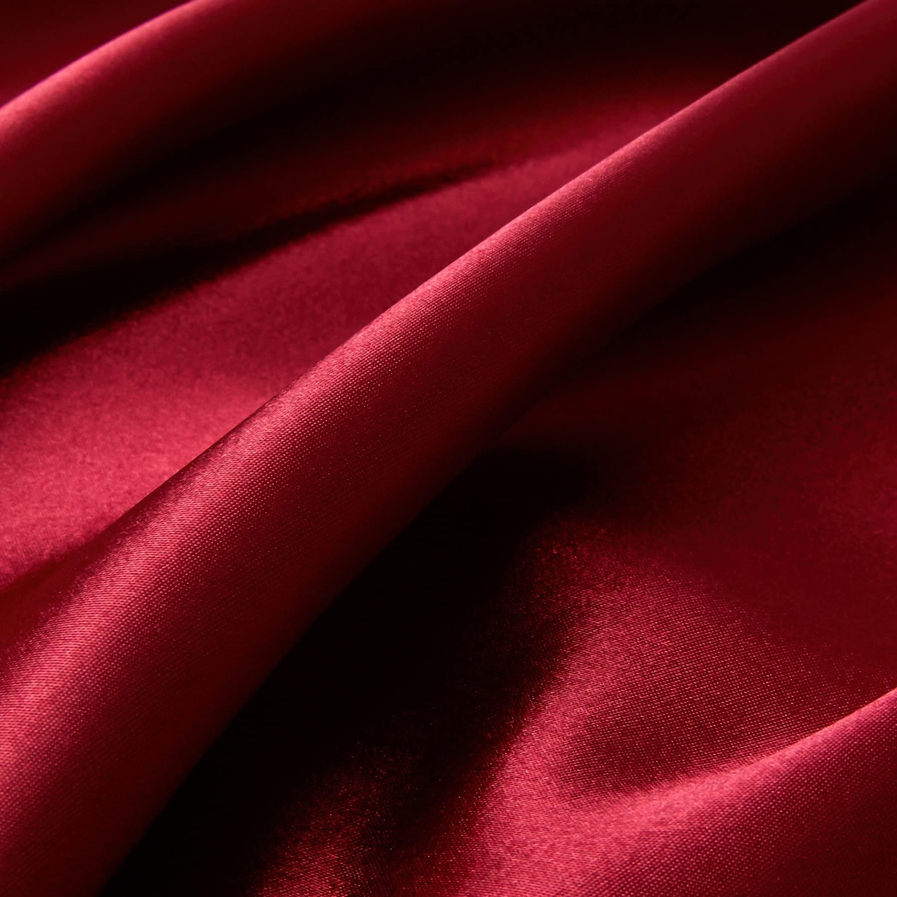 Luofanfei Parure da letto, 240 x 260 cm, colore: vino rosso, per adulti e 2 persone, tinta unita, set copripiumino in raso, set da letto moderno, tinta unita, con cerniera e 2 federe da 65 x 65 cm