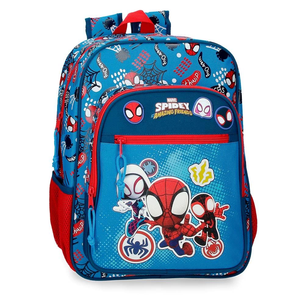 Marvel Go Webs go Mochila Escolar Azul 30x38x12 cms Poliéster 13,68L