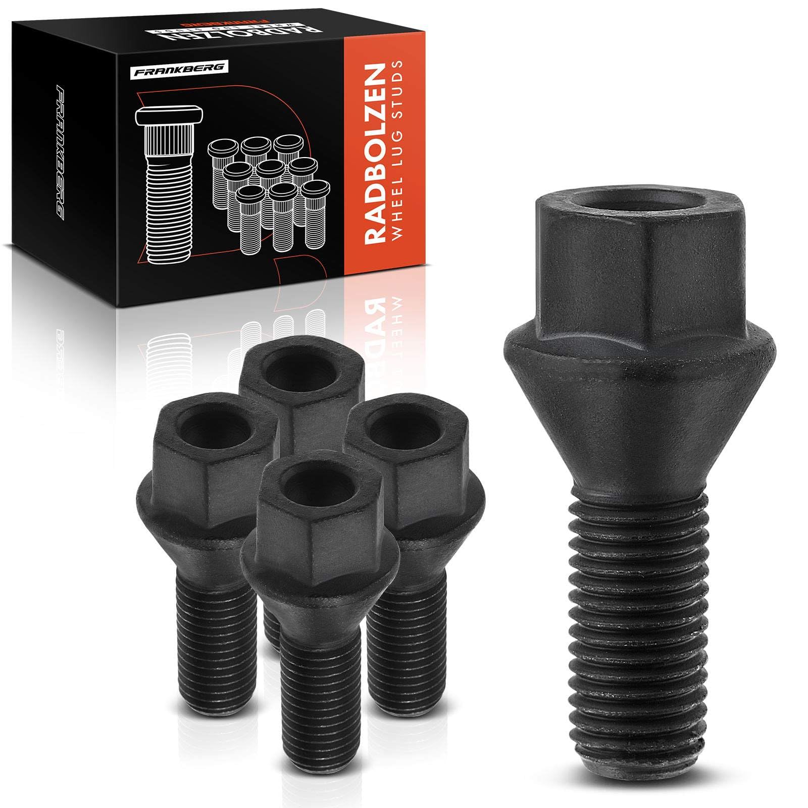 Frankberg 5x Bulloni per ruota Vite ruota Compatibile con Serie 1 E81 E87 Serie 3 E21 E30 E36 E46 E90 Serie 5 E12 E28 E34 E60 E61 Serie 6 E24 E64 1975-2017 610-574