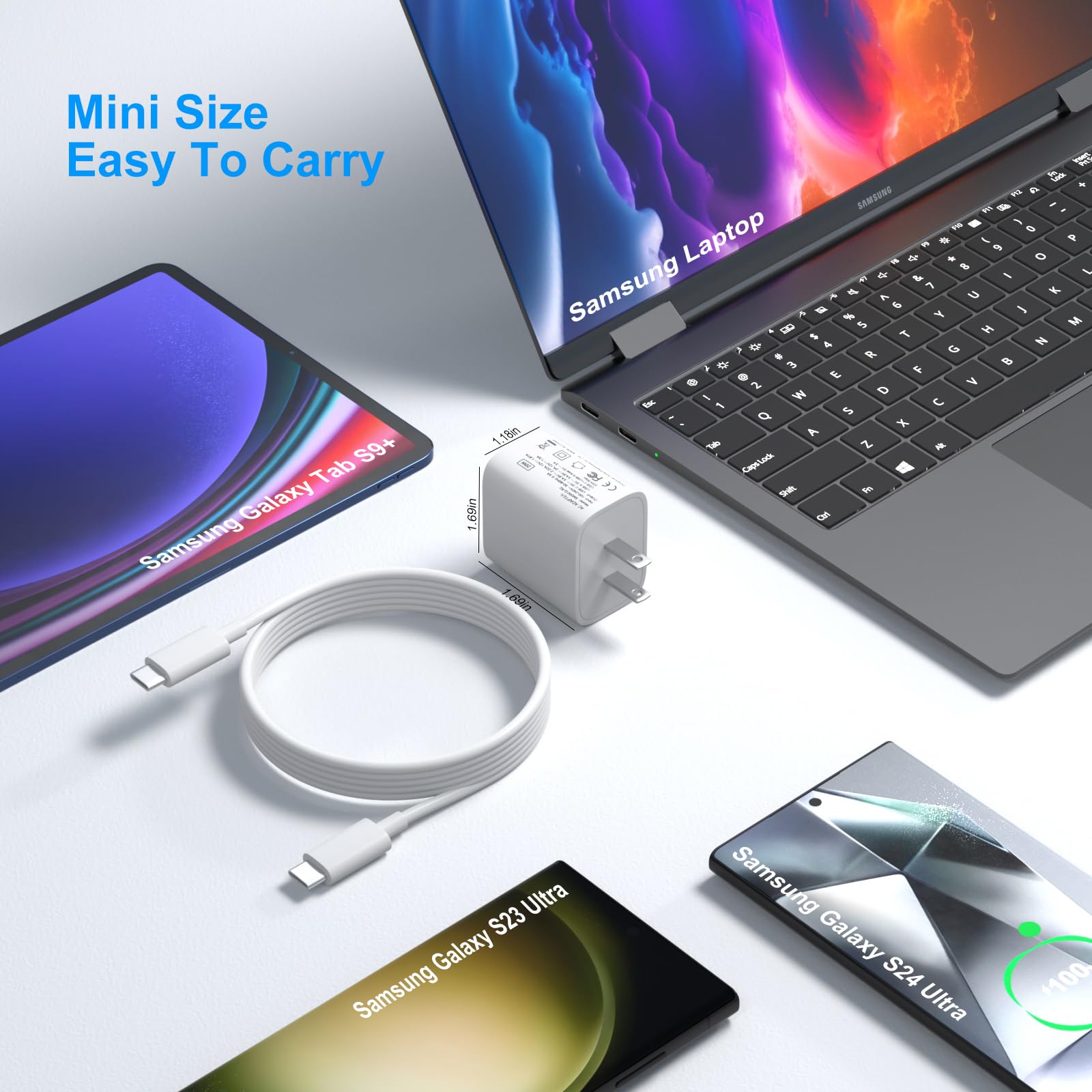 Amazon.com: BIYTC USB C Fast Charger for Samsung Galaxy Tab A9+ A9