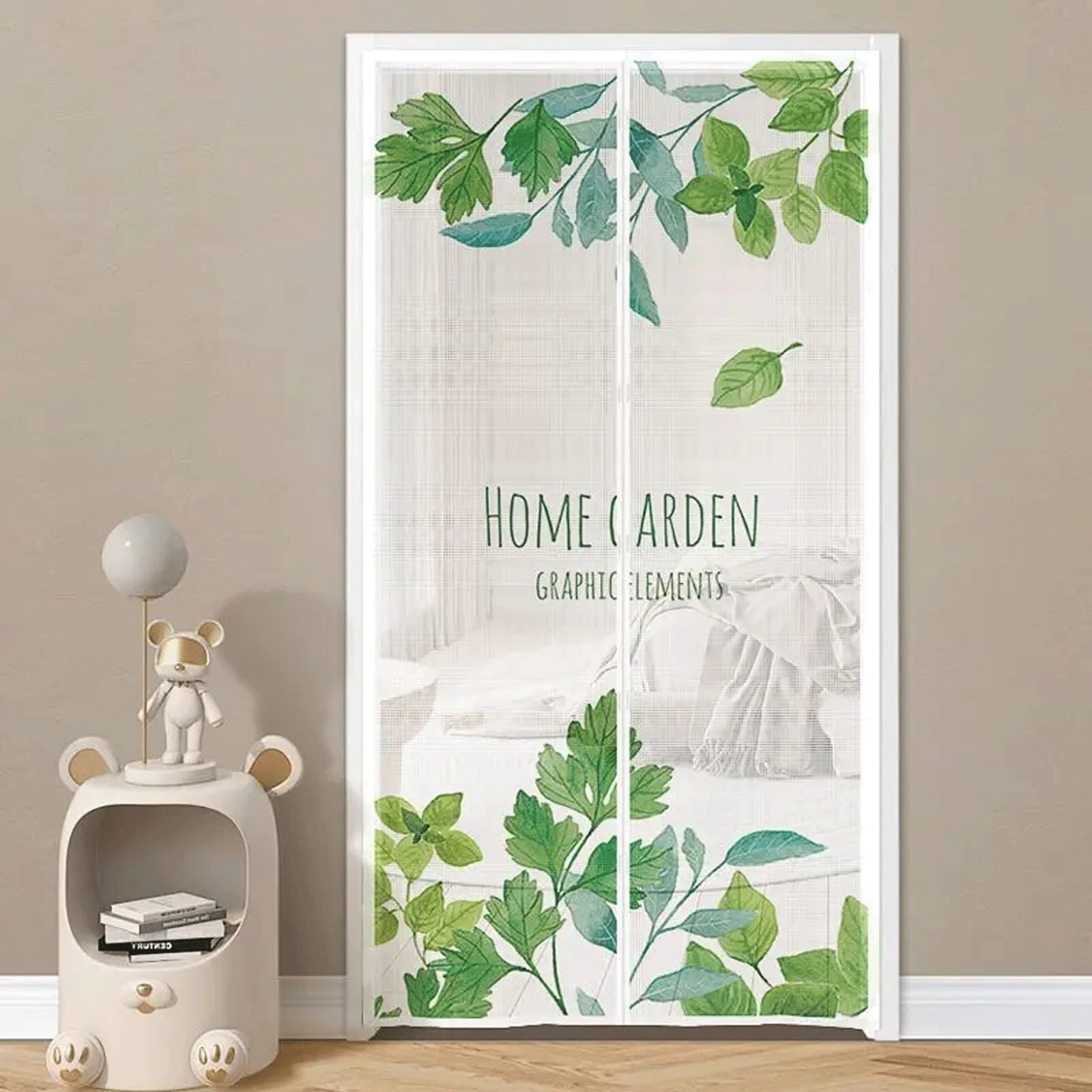 Fralhqfl Mesh Magnetic Shielding Door, Self Closing Magnetic Curtain, Heavy-Duty Door Mesh Screen Window, Mesh Partition To Prevent Insects From Entering(Color:color12,Size:110x220cm)
