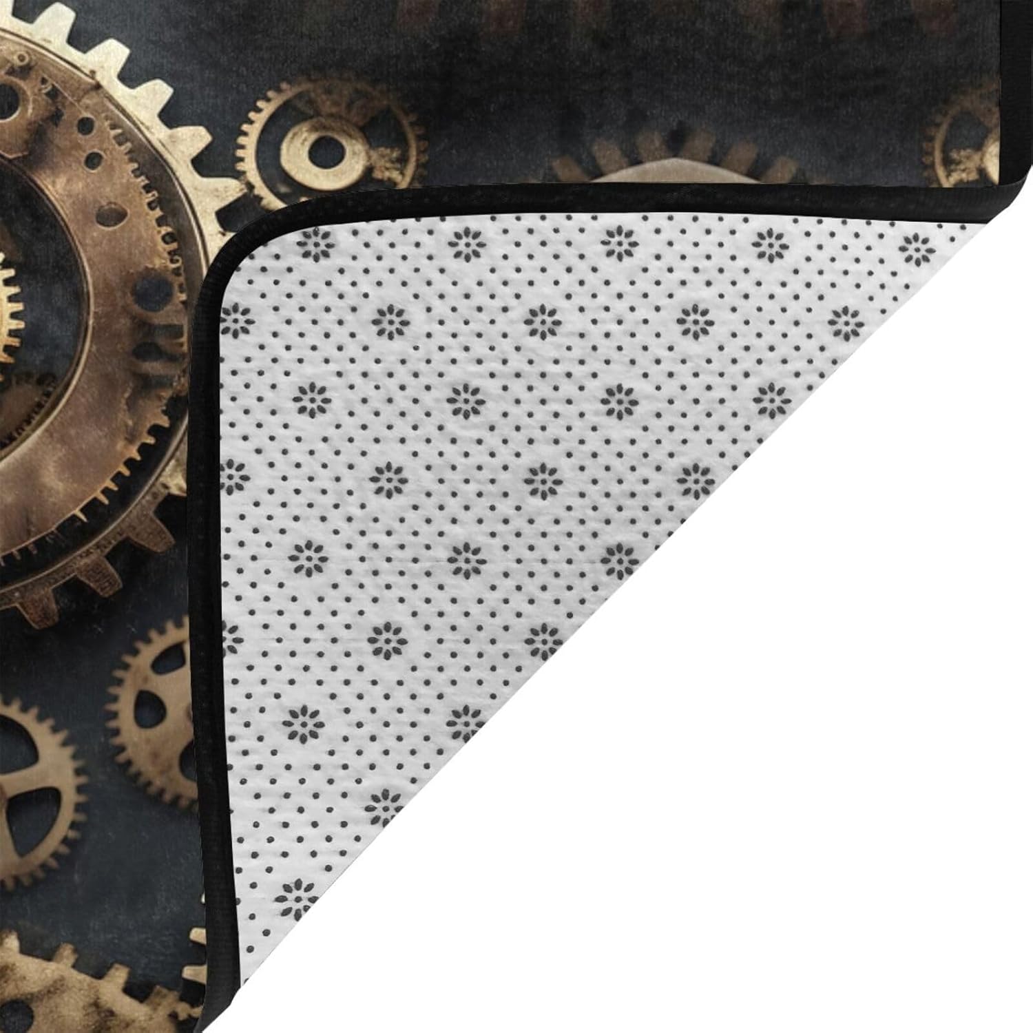 Steampunk Gears Print Area Rug,Super Soft Rugs for Living Room, Soft Carpet for Bedroom and Kids Room, Home Decor
