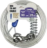 Vista 9 de Cable de amarre reflectante Petest de 25 pies para súper perros de hasta 250 libras