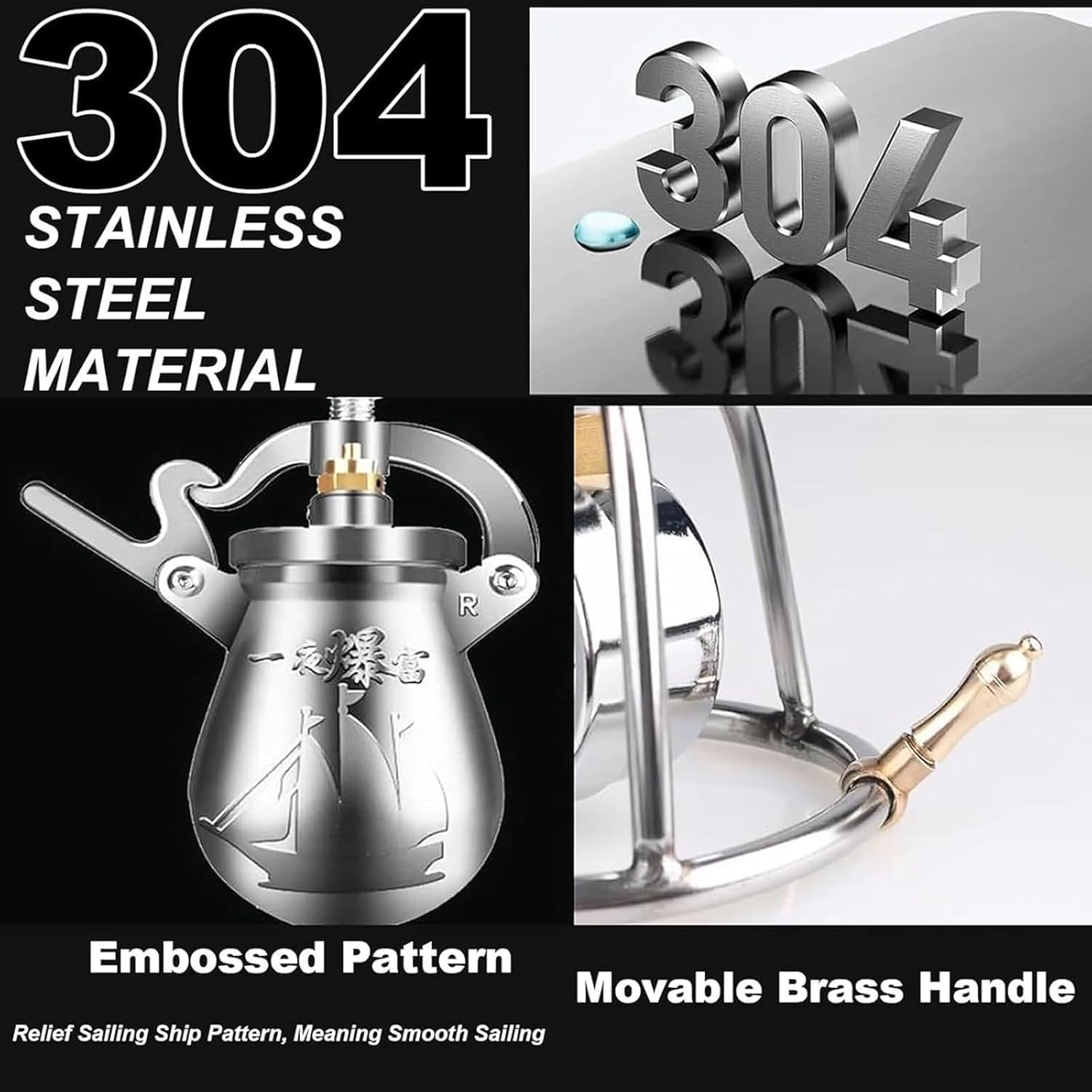 Puffed Rice Maker Chinese Popcorn Cannon Hand Popcorn Maker Machine Small Stovetop Popcorn Popper Home Retro Pressure Popcorn Maker (300ml)