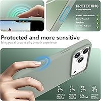 Vista 616 de GONEZ Funda de silicona para iPhone 15 Pro Max, compatible con Magsafe, protector de cámara + protector de pantalla, forro de microfibra suave Negro