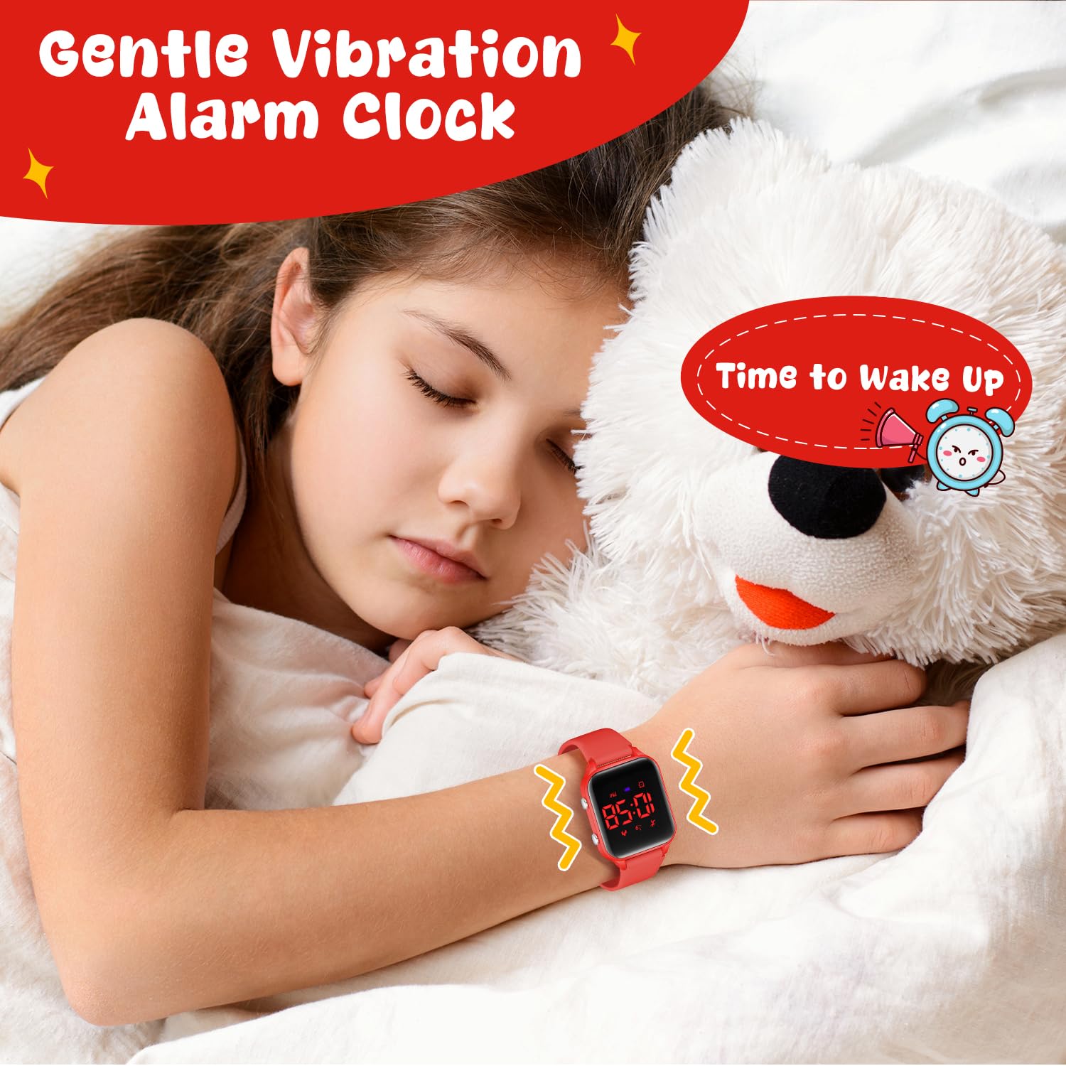 Orologio digitale per bambini per ragazzi e ragazze, orologio sportivo con fitness tracker, contapassi, sveglia, cronometro, senza bisogno di app, impermeabile, regalo per adolescenti, studenti,