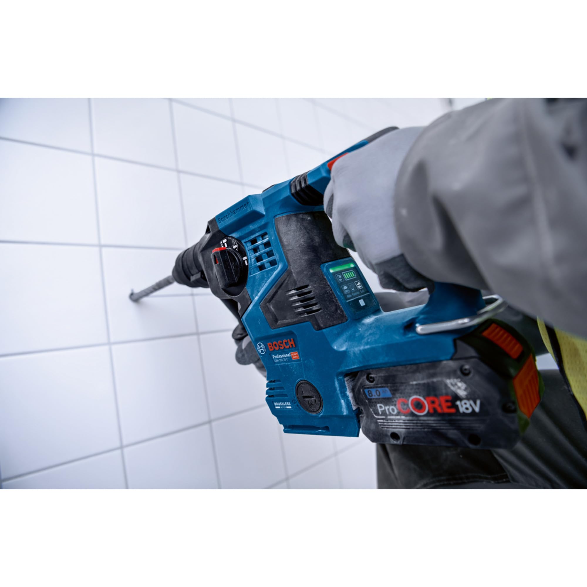 Bosch Professional 18V System perforateur sans-fil GBH 18V-28 C (avec poignée auxiliaire, tube de graisse)