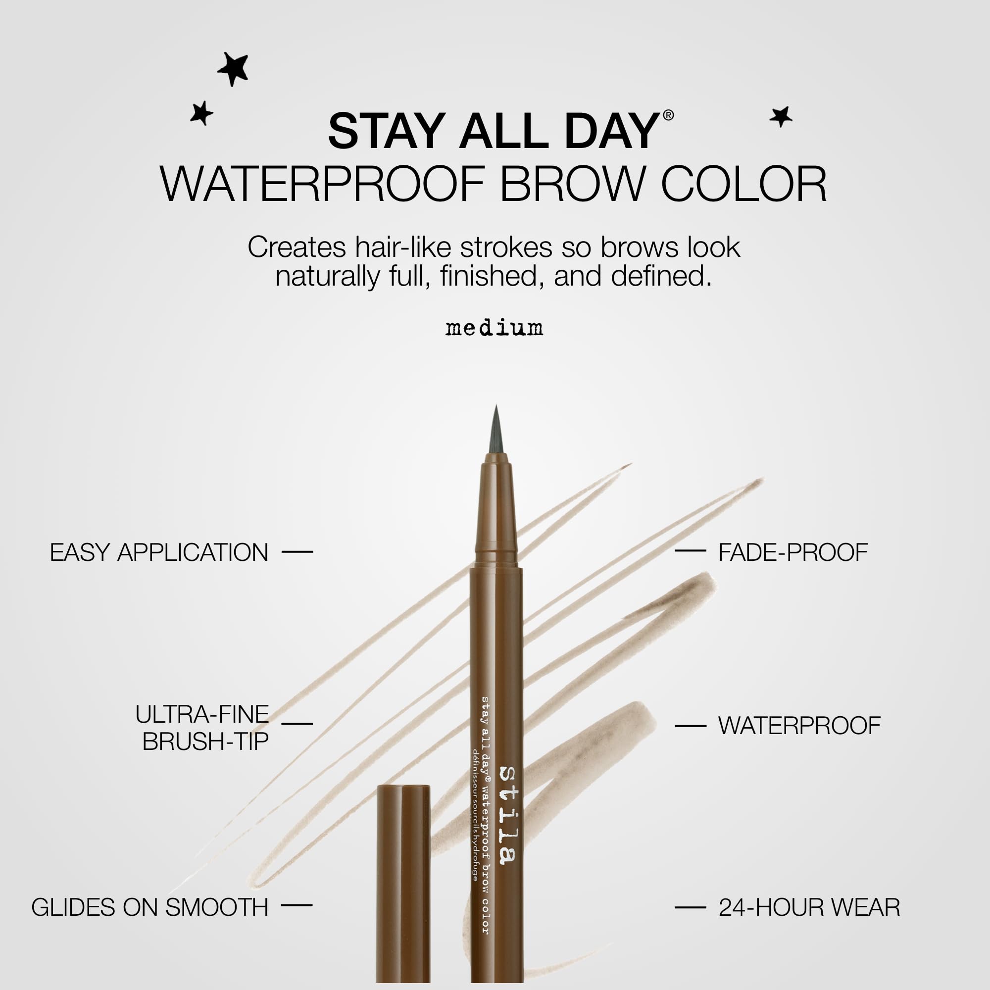 Stay All Day® Waterproof Brow Color 0.5ml - Medium, Brown - Image 3