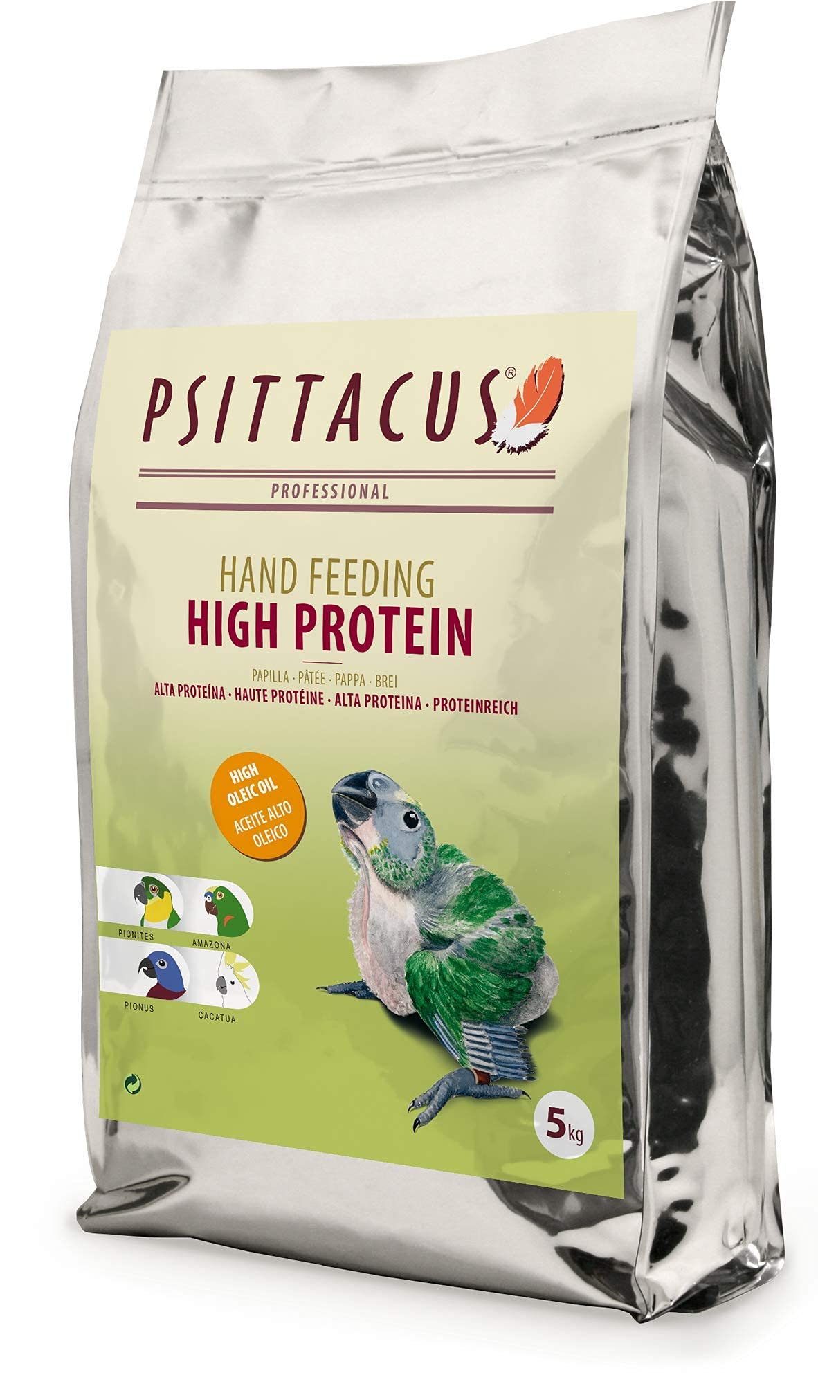Psittacus - Papilla para Loros Alta PROTEINA 5 KG