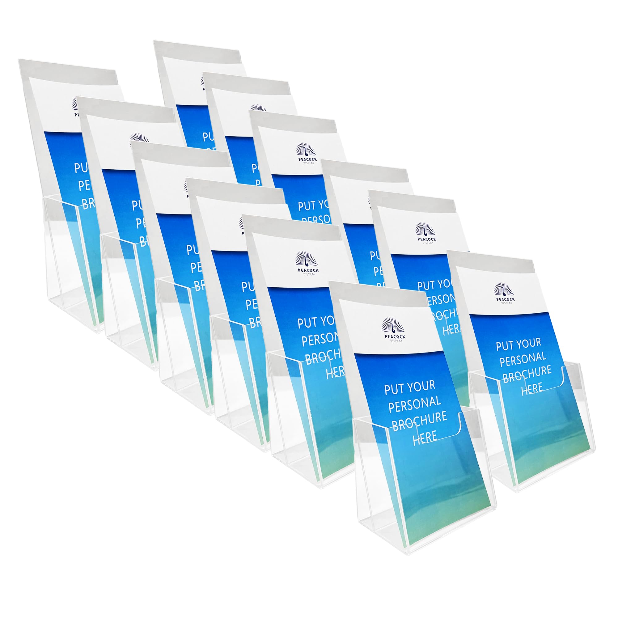 PEACOCK DISPLAY pocket brochure holder (acrylic 12)
