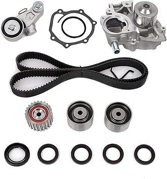 Engine Timing Belt Water Pump Kit - Compatible with 2.5L 2006-2012 Subaru Forester, Impreza, Legacy, Outback EJ253 Engine - Replace TKF-006, TCK304, ...