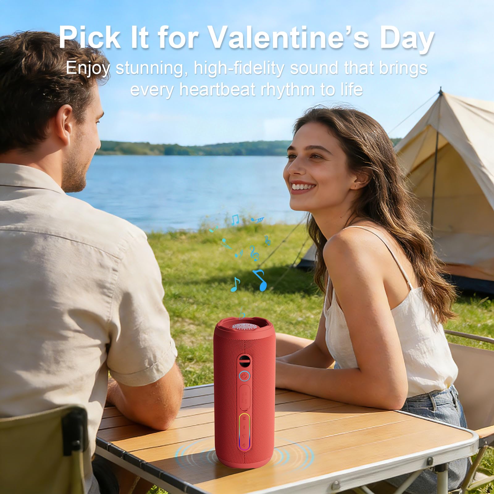 Altoparlante Bluetooth portatile T13, rosso