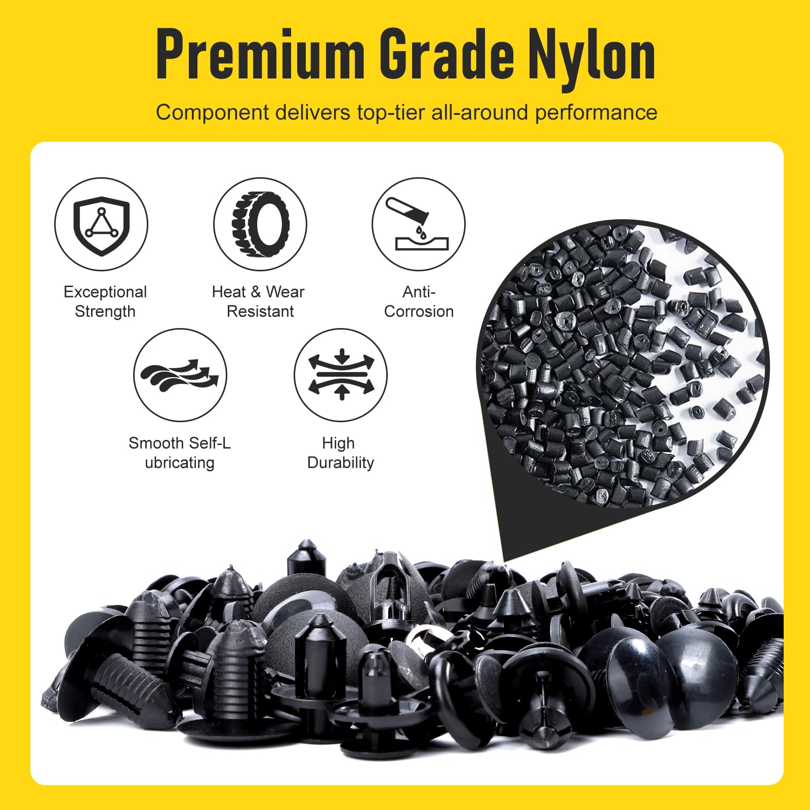 2 Sets 260PCS Car Bumper Retainer Clips Kit Auto Plastic Rivets Push Fasteners