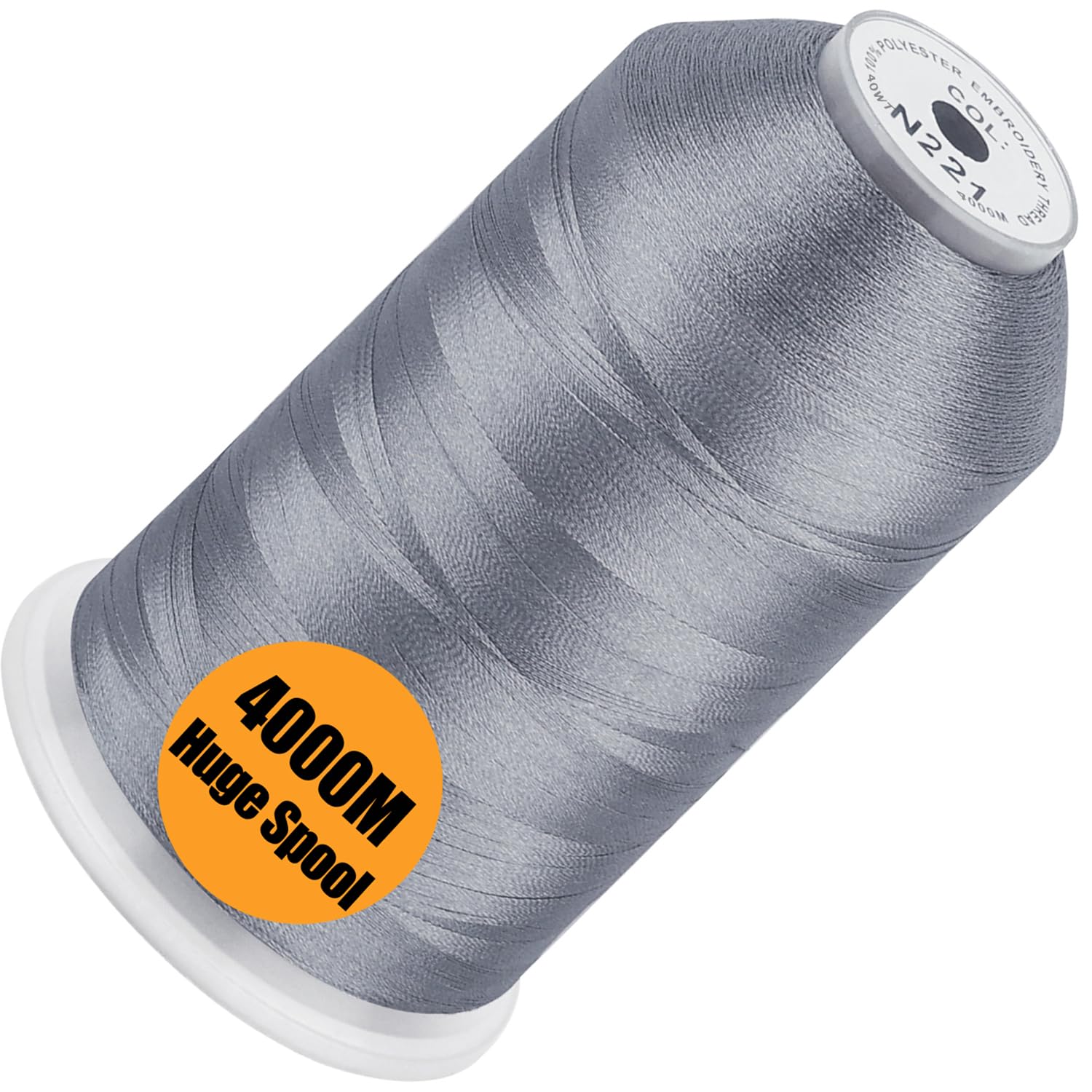 New brothread Huge Spool Embroidery Machine Thread - Gray Fits Janome Color