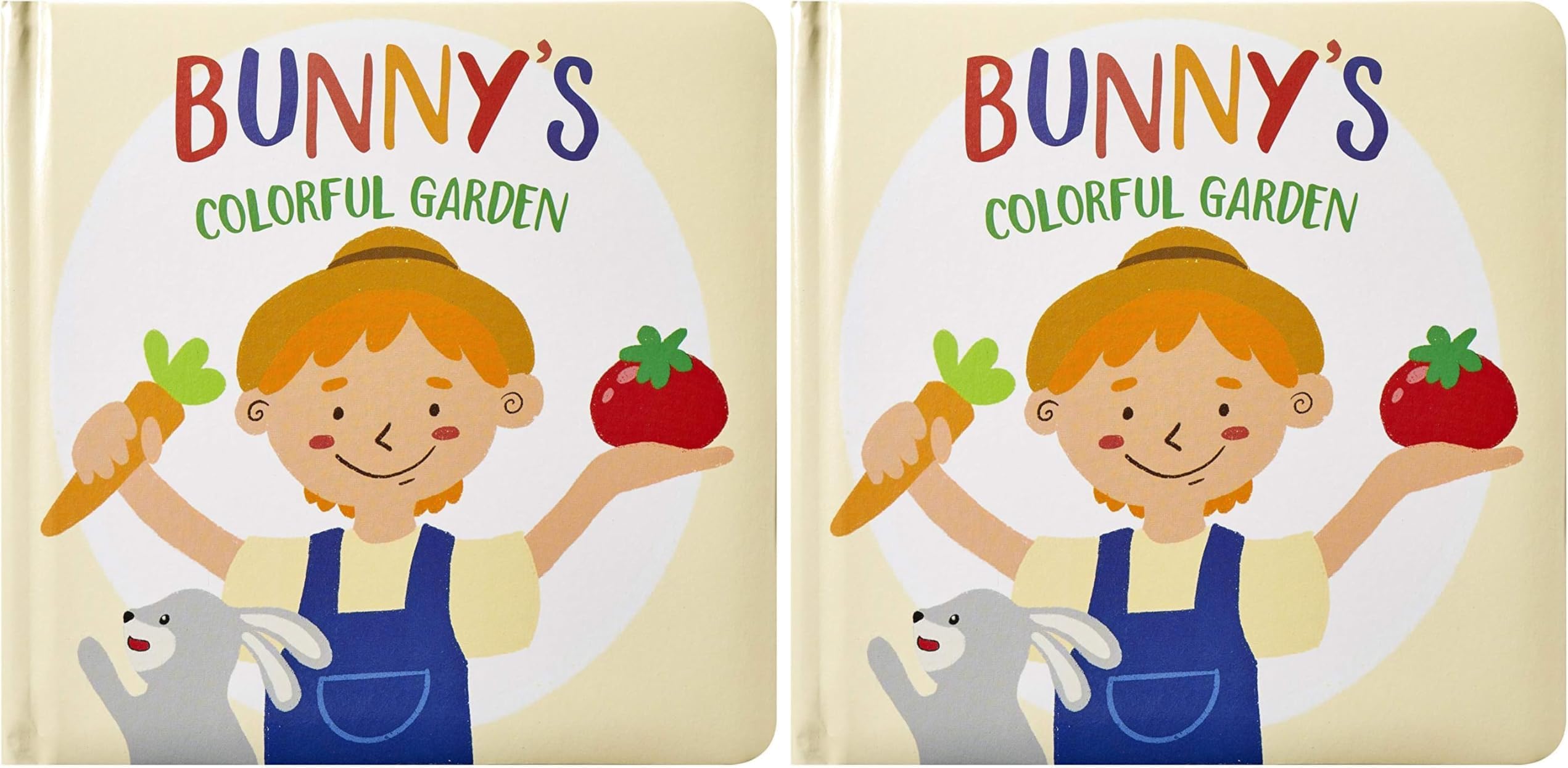Kate & Milo Bunny's Colorful Garden Board Book, Learning Colors and Food Names, Developmental Baby and Toddler Book, Gift for New and Expecting Parents (Pack of 2)