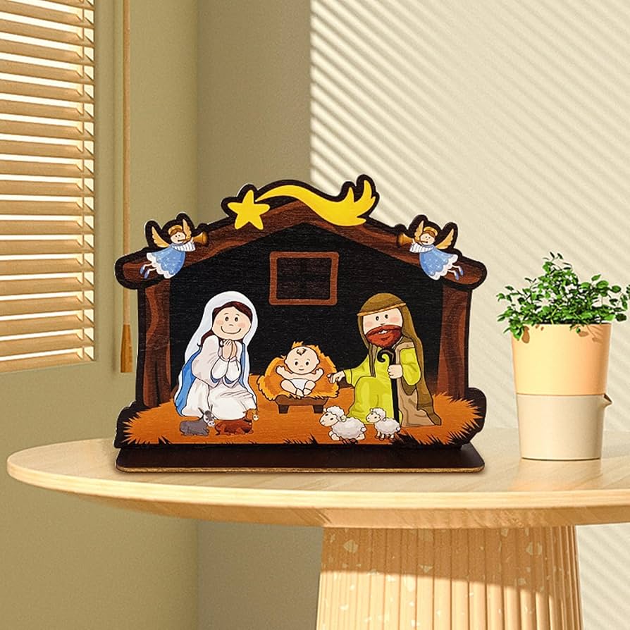キリスト降誕 木製インテリア オブジェ 楽天市場】クリスマス飾り オーナメント キリスト生誕セット