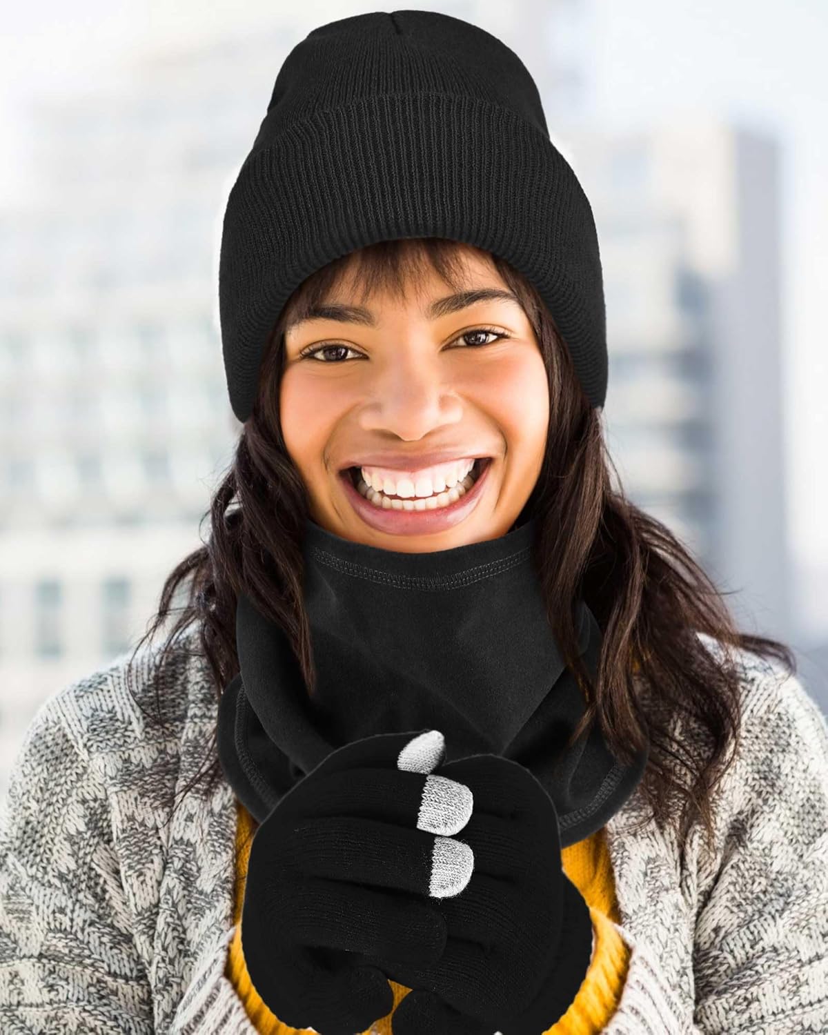 Panitay 100 Packs Homeless Care Package Supplies Bulk Winter Hats Gloves Fleece Blankets Scarves Socks for Men Women Donating - Image 7