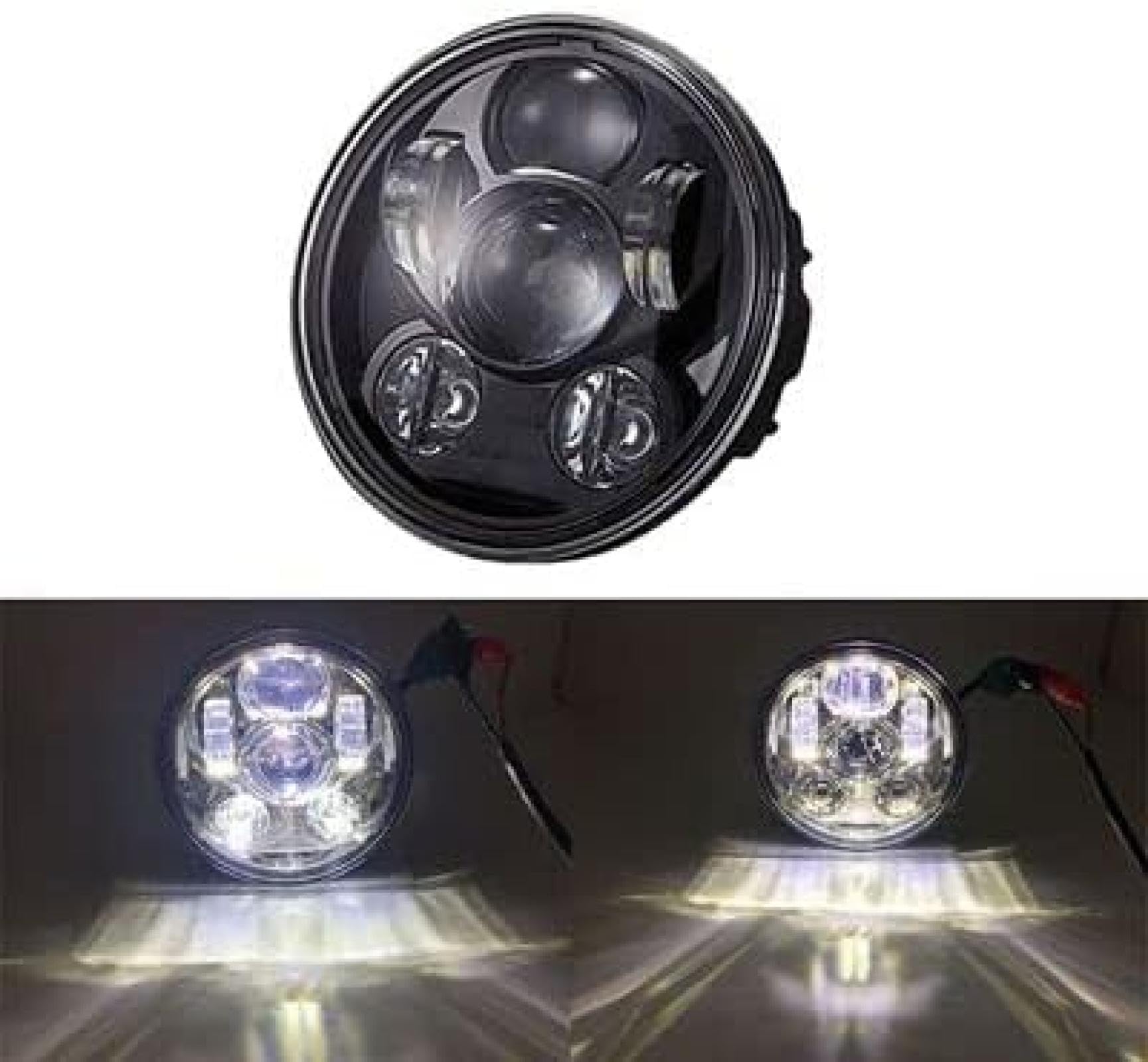 Amazon.co.jp: バイクヘッドライト オートバイアクセサリー ブラック 5