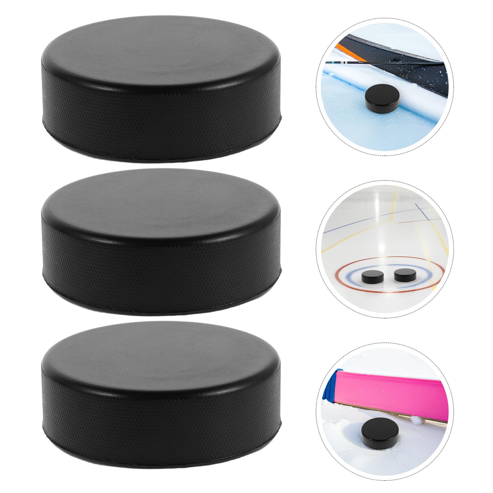 UKCOCO Set da 16 Dischi da Hockey in Schiuma Neri Dischi da Allenamento Leggeri per Hockey da Tavolo Accessori per Esercizi Indoor e Outdoor e Adulti