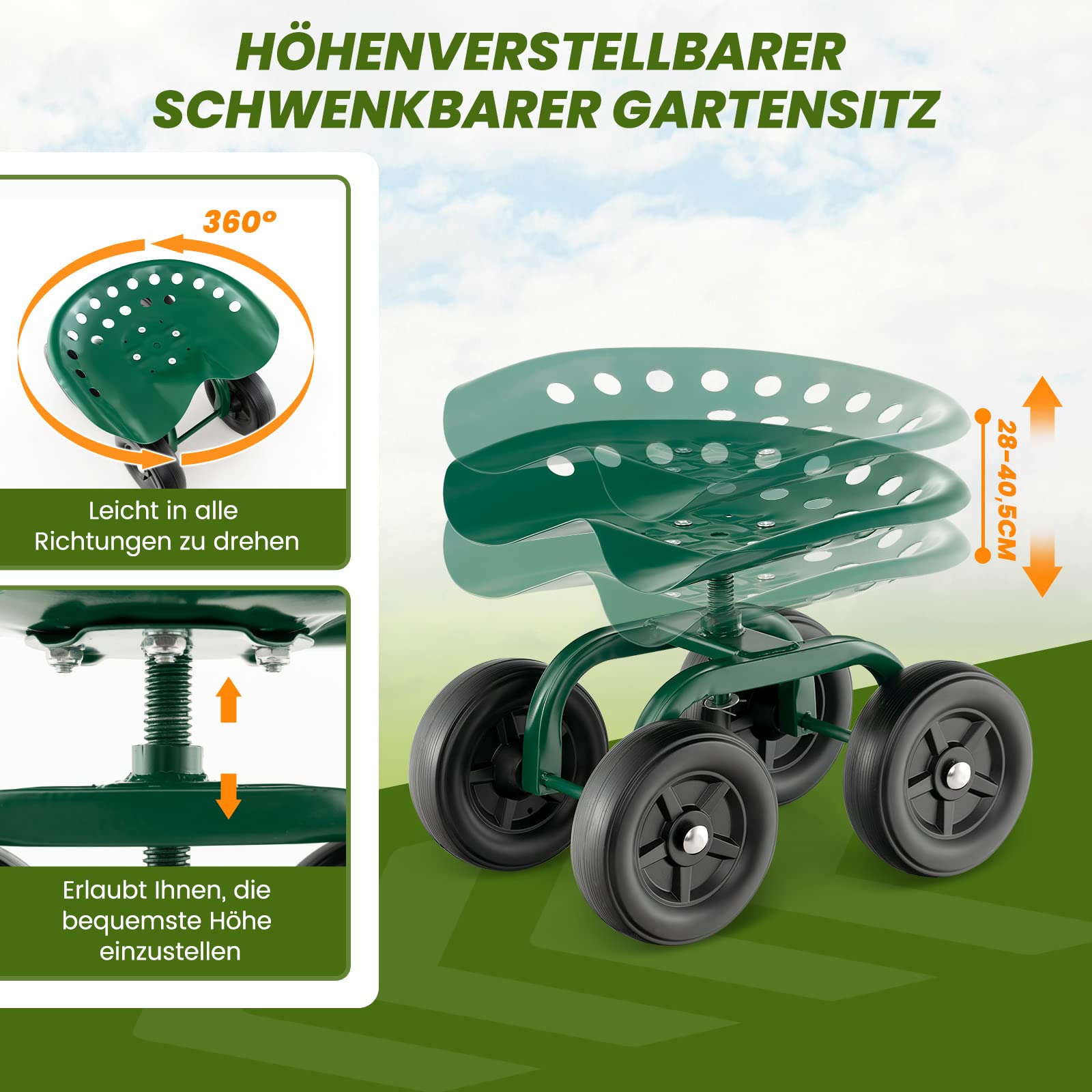 Tuinzitje met wieltjes Kopen? Comfortabel en behulpzaam tuinzitje