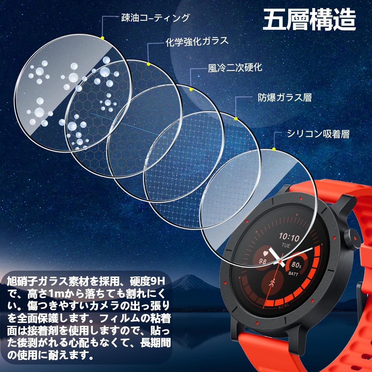 Amazon | 対応 CMF by Nothing WATCH 3 Pro ガラスフィルム 3枚セット