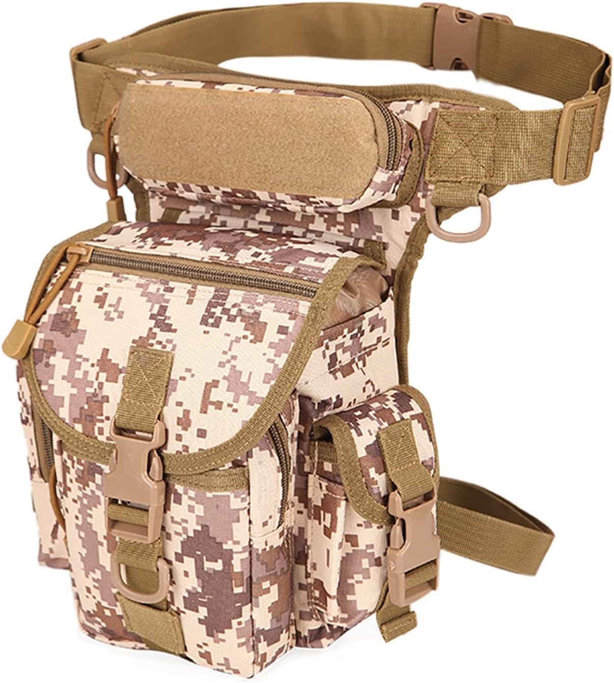 Pernera Moto Bolsa for Pierna, for Muslo, for De Nailon Impermeable for Hombre, Correas for, for Cinturón Utilidad con Panel Cadera(Light Fancy)