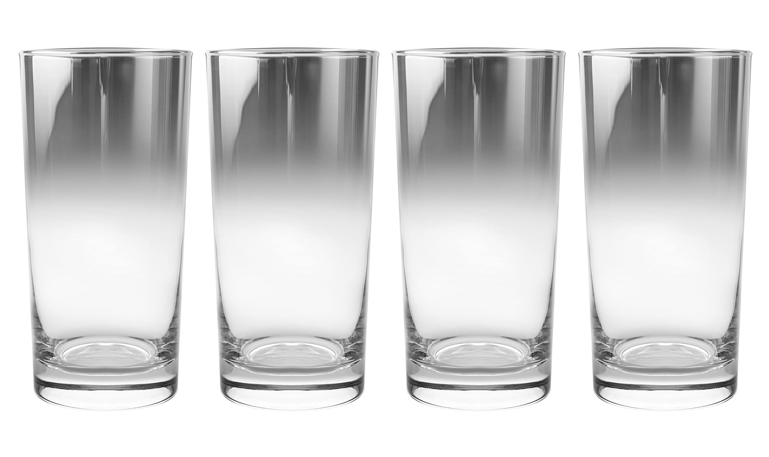Barski Highball-Glas – Trinkgläser – geräuchert – für Wasser, Saft, Wein, Bier und Cocktails – Set mit 4 – 340 ml – hergestellt in Europa