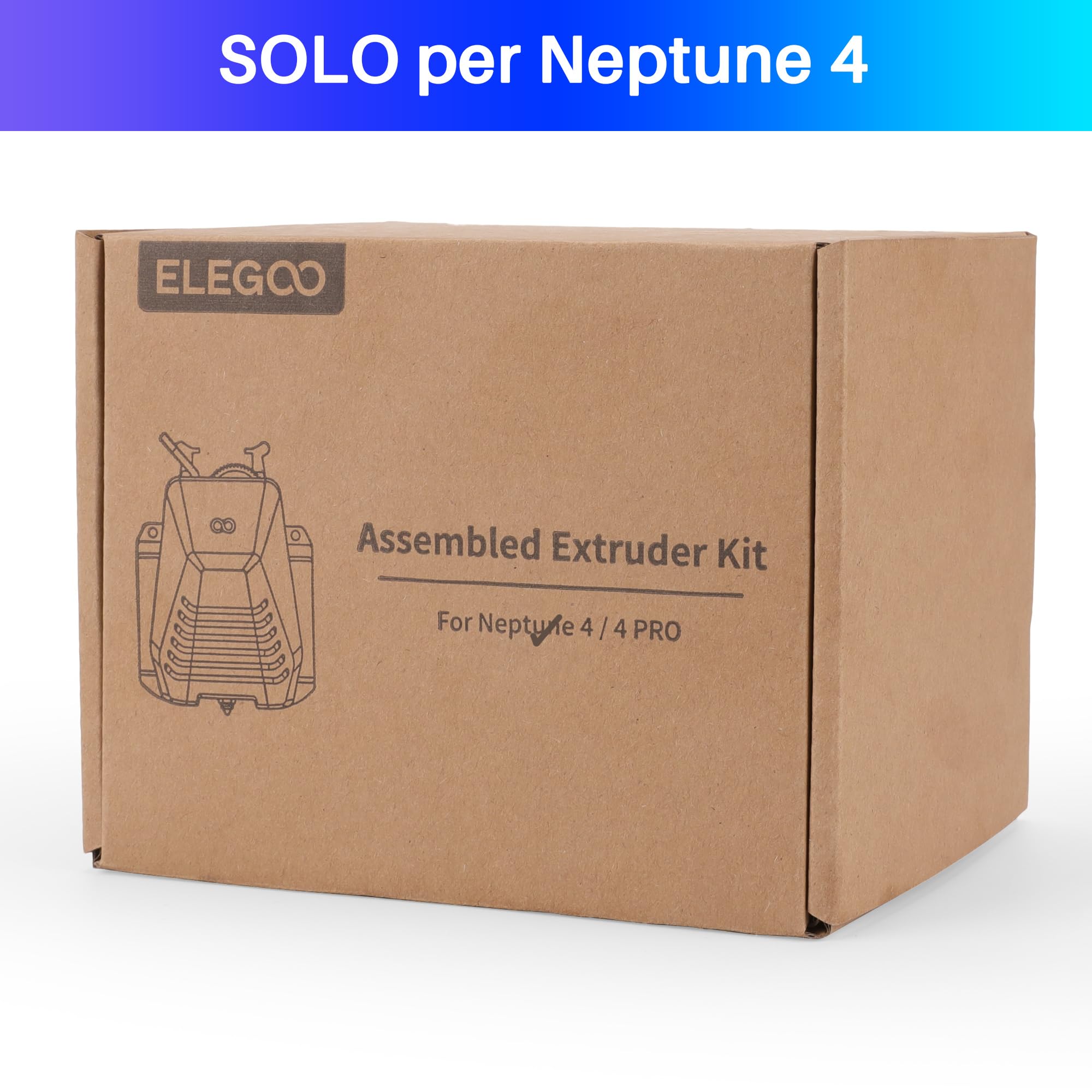 ELEGOO Estrusore per Neptune 4, Stampante 3D Estrusore a Doppio Ingranaggio a Trasmissione Diretta Completamente Assemblato, Accessorio Ufficiale della Stampante 3D ELEGOO