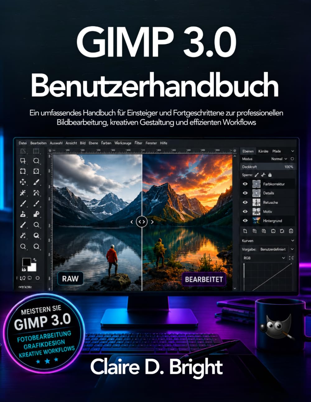 GIMP 3.0 Benutzerhandbuch: Ein umfassendes Handbuch für Einsteiger und Fortgeschrittene zur professionellen Bildbearbeitung, kreativen Gestaltung und effizienten Workflows