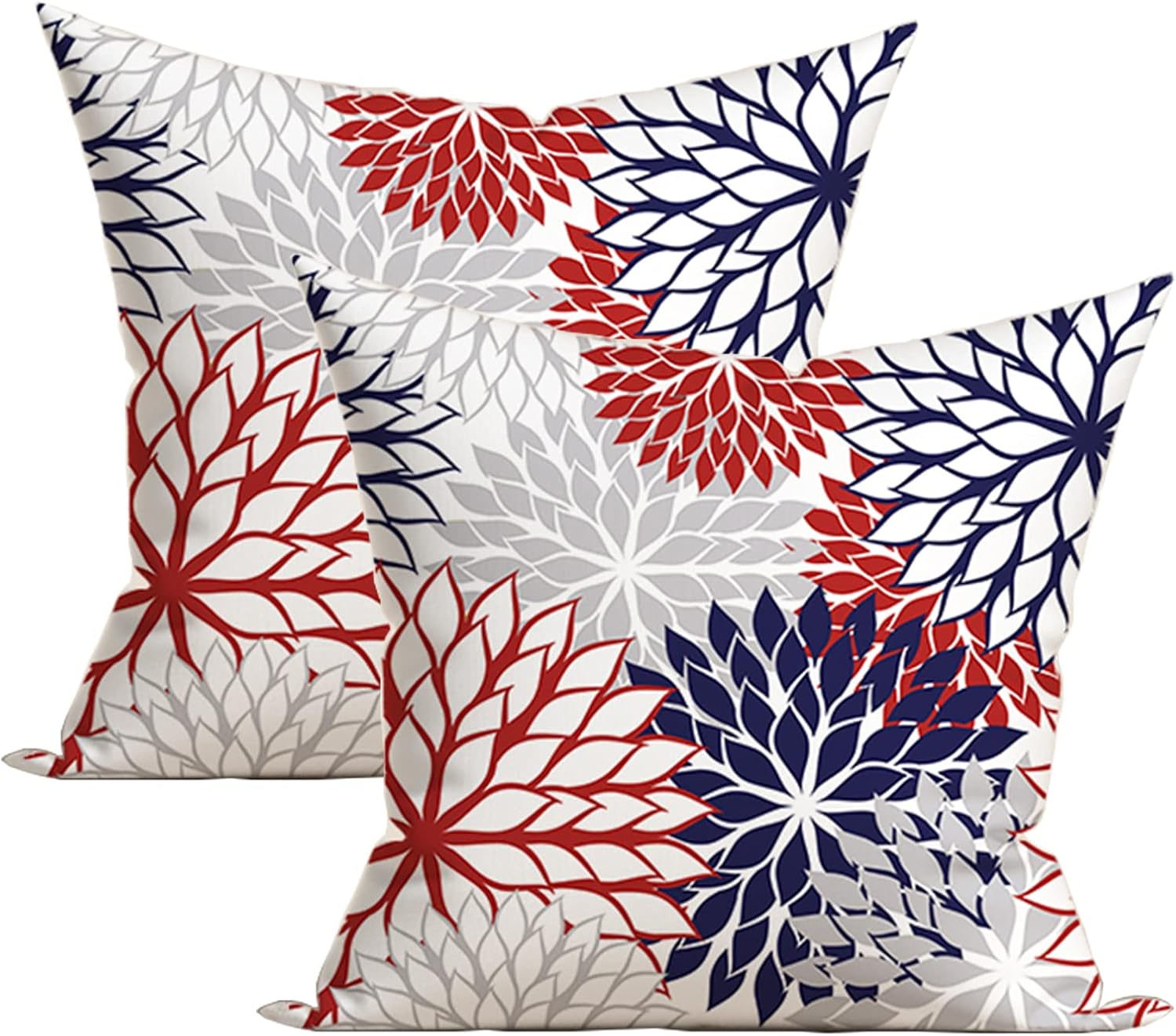 SHAPTOY 4th of July Pillow Covers 18x18 Inch Patriotic Navy