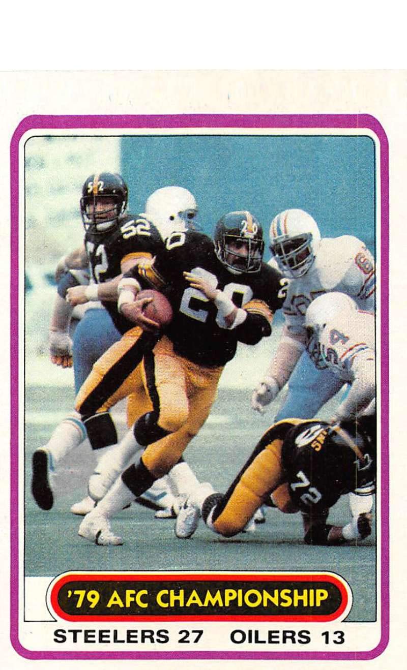 Amazon.com: 1980 Topps #492 1979 AFC Championship Pittsburgh  Steelers/Houston Oilers NFL Football Card NM-MT : Collectibles & Fine Art