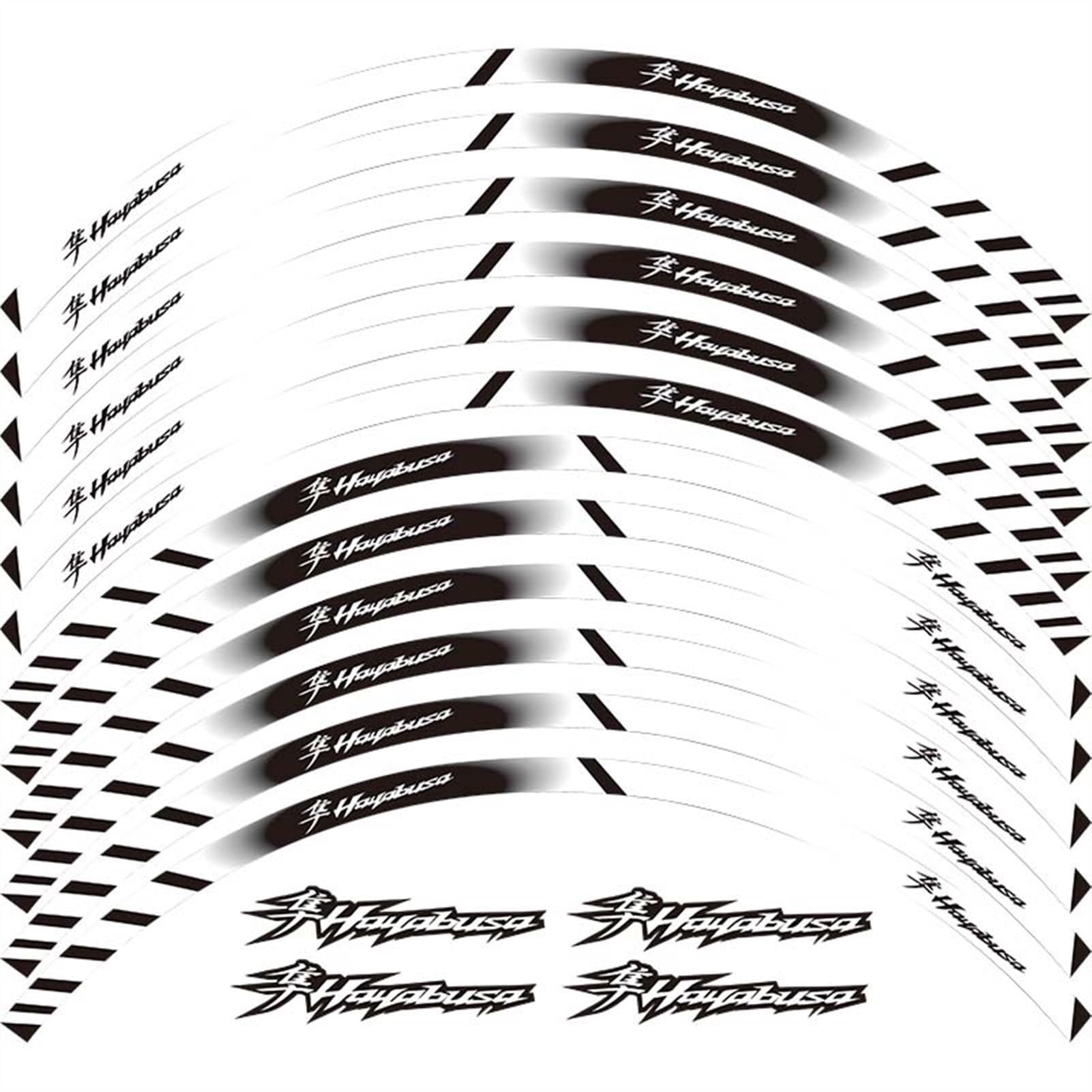 Motorcycle Wheel Stickers Rim Reflective Decals for Suzuki for Hayabusa GSXR1300 GSX1300R GSXR1300R(Color6)
